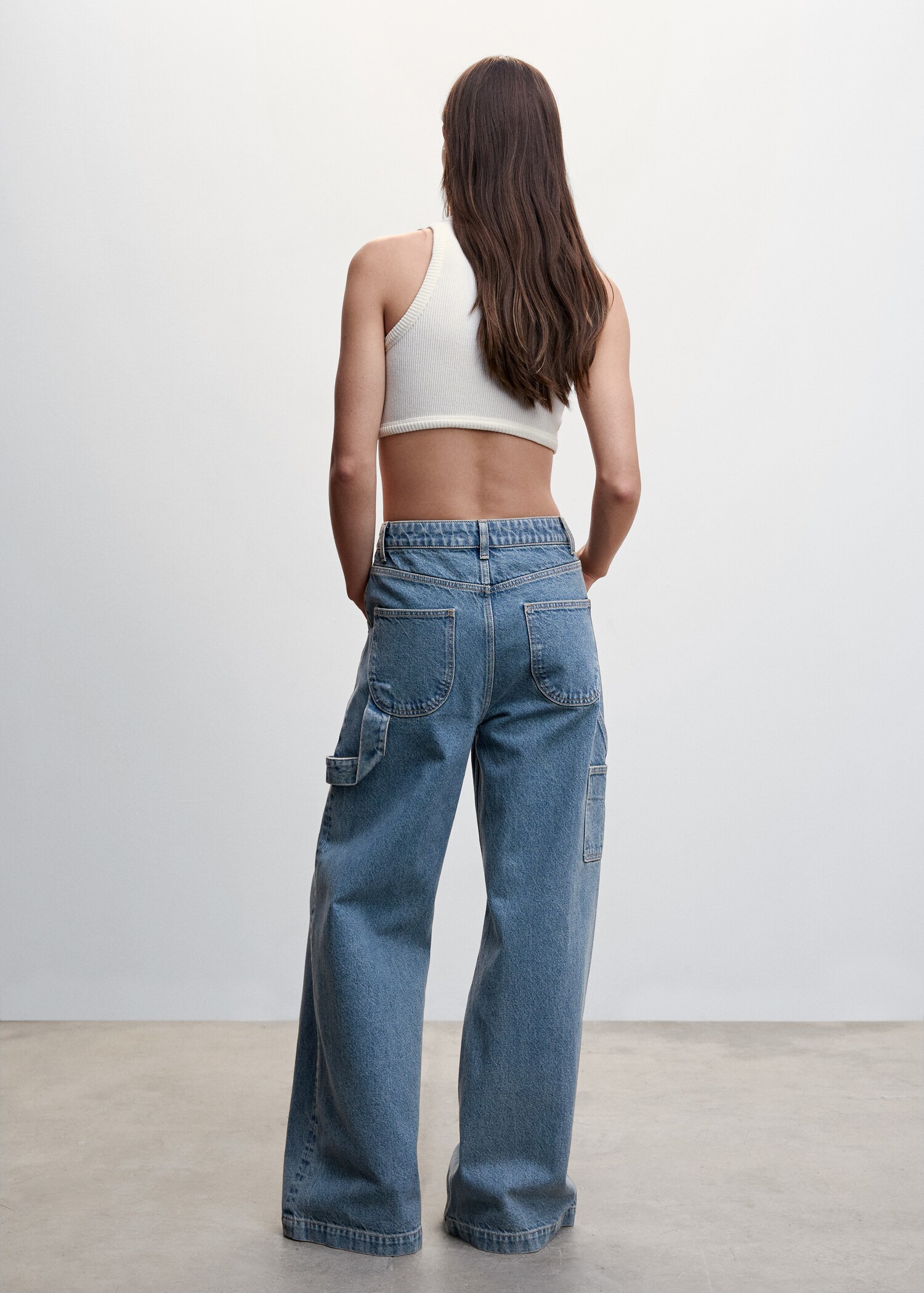Jeans wideleg tiro bajo - Reverso del artículo