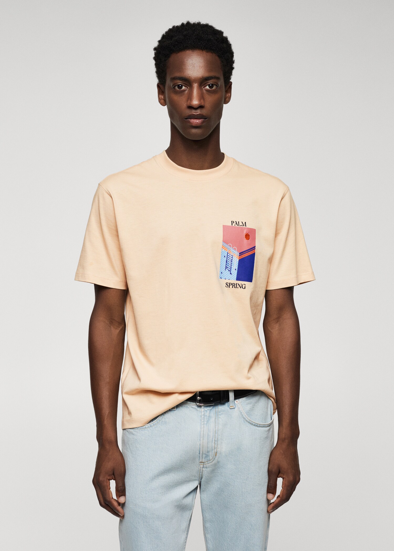 100% cotton printed t-shirt - Medium plane