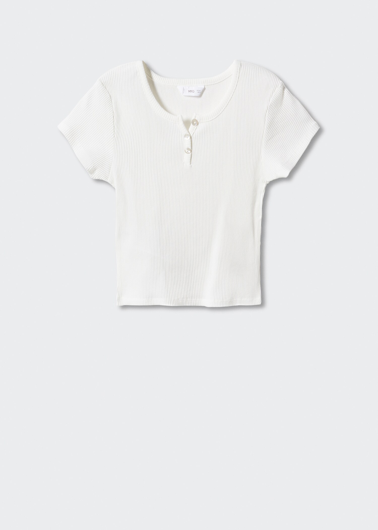 Geripptes Kurzarm-T-Shirt - Artikel ohne Model