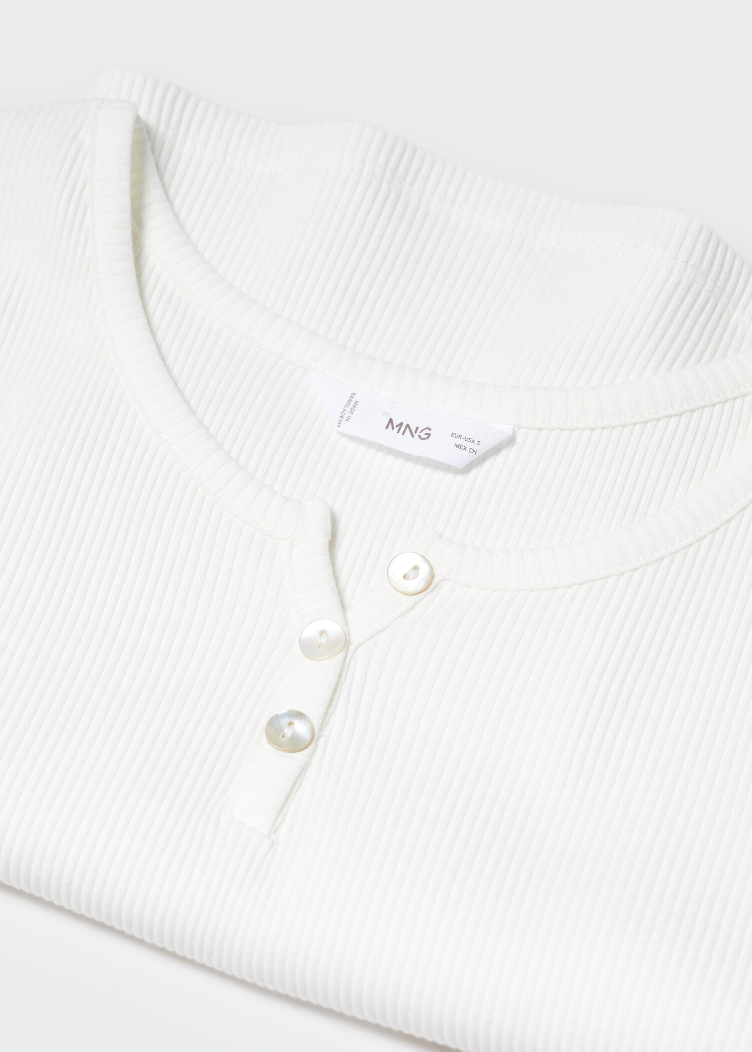 Geripptes Kurzarm-T-Shirt - Detail des Artikels 8
