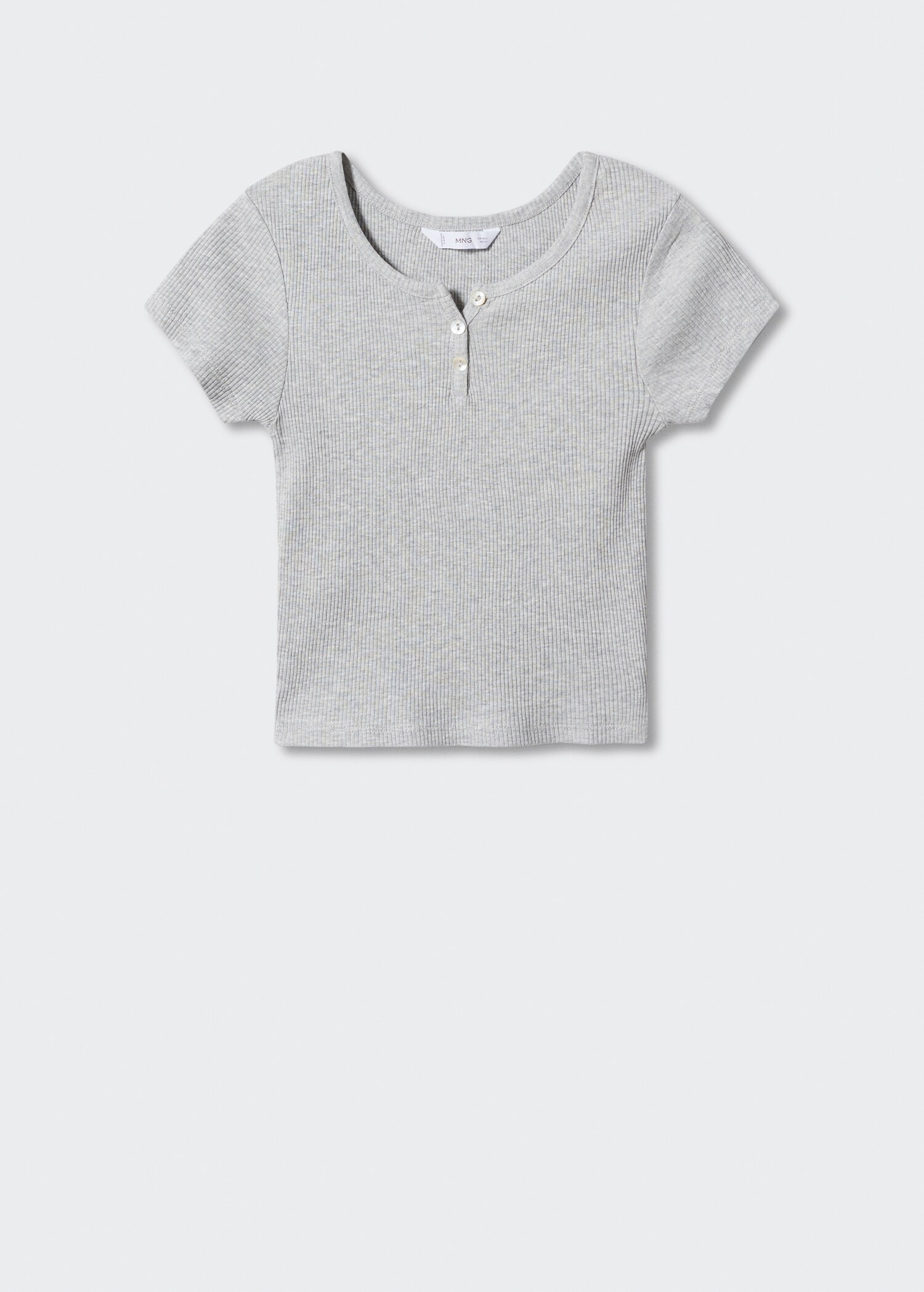 Geripptes Kurzarm-T-Shirt - Artikel ohne Model