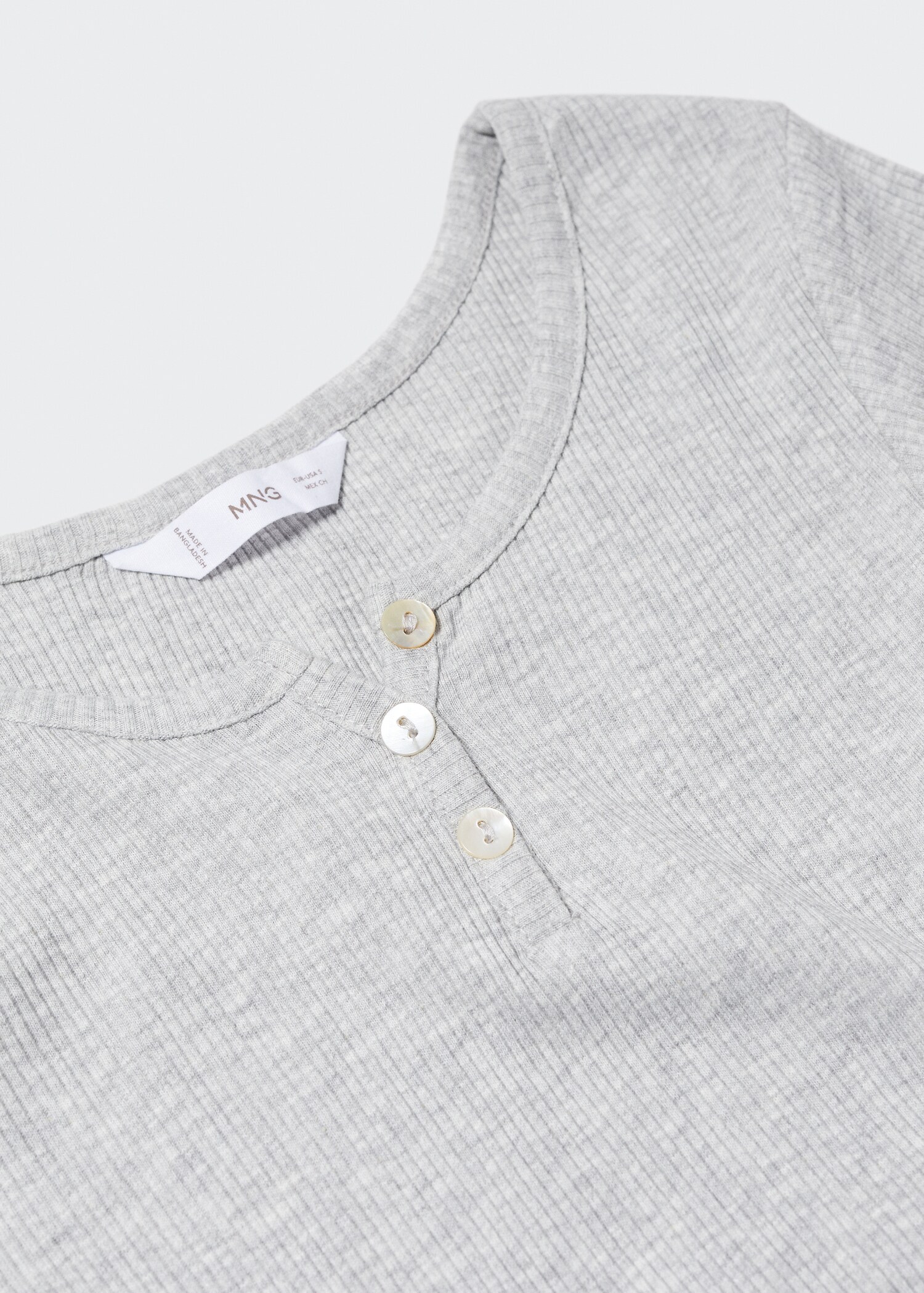 Geripptes Kurzarm-T-Shirt - Detail des Artikels 8