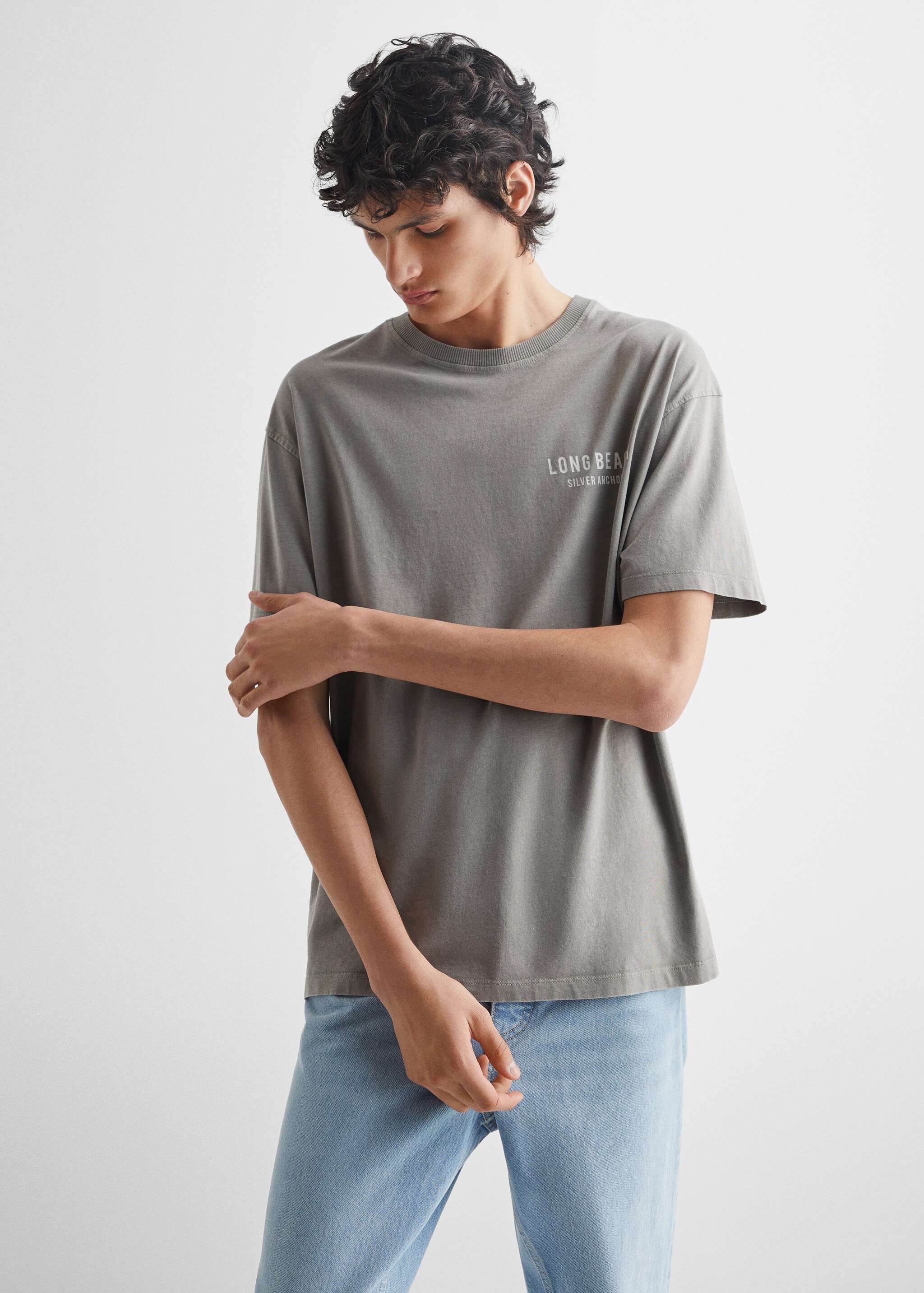 Camiseta algodón estampado - Plano medio