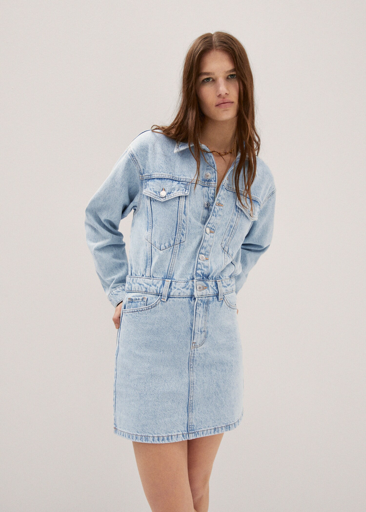 Denim dress pockets - Medium plane