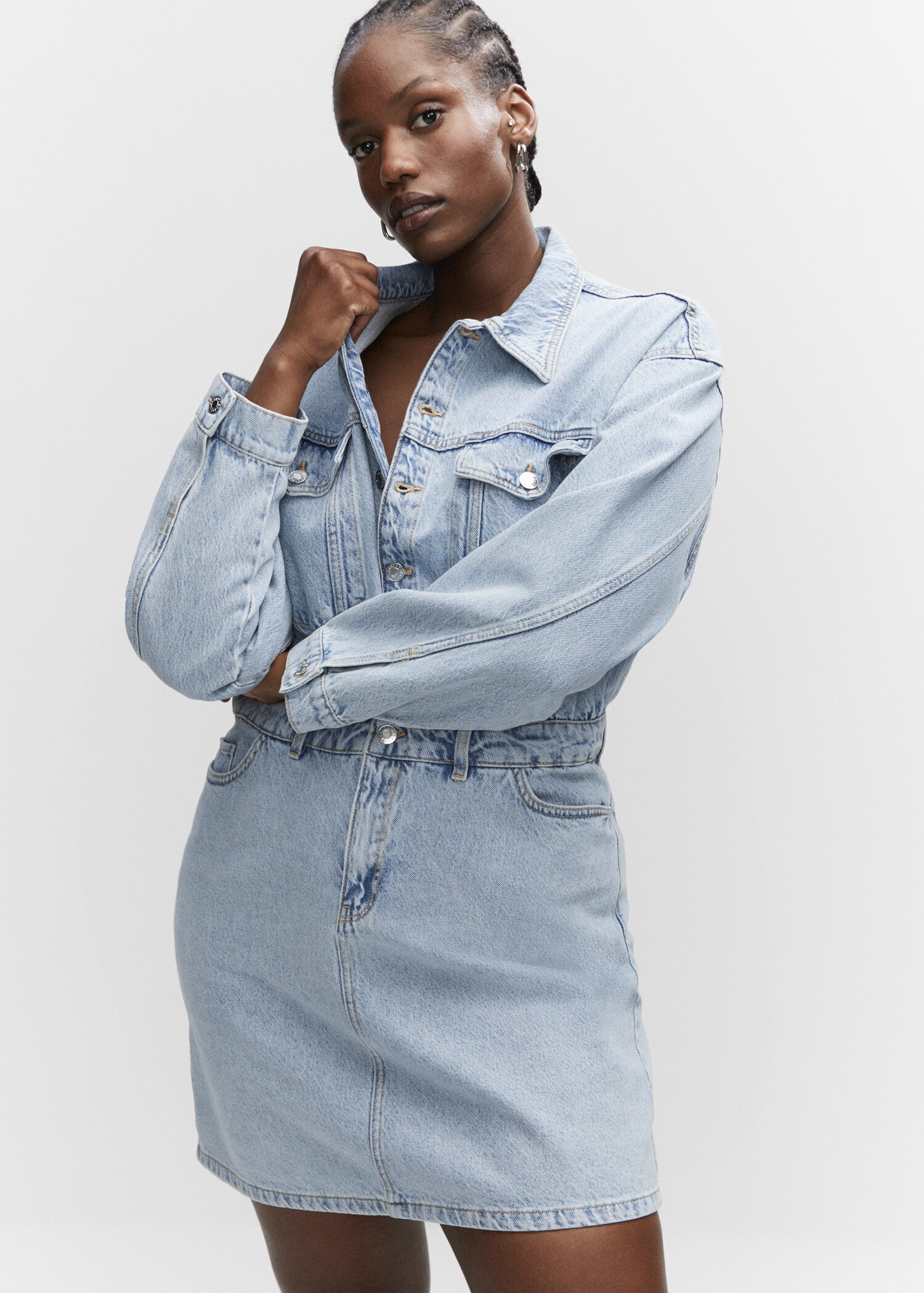 Denim dress with pockets - Details of the article 5