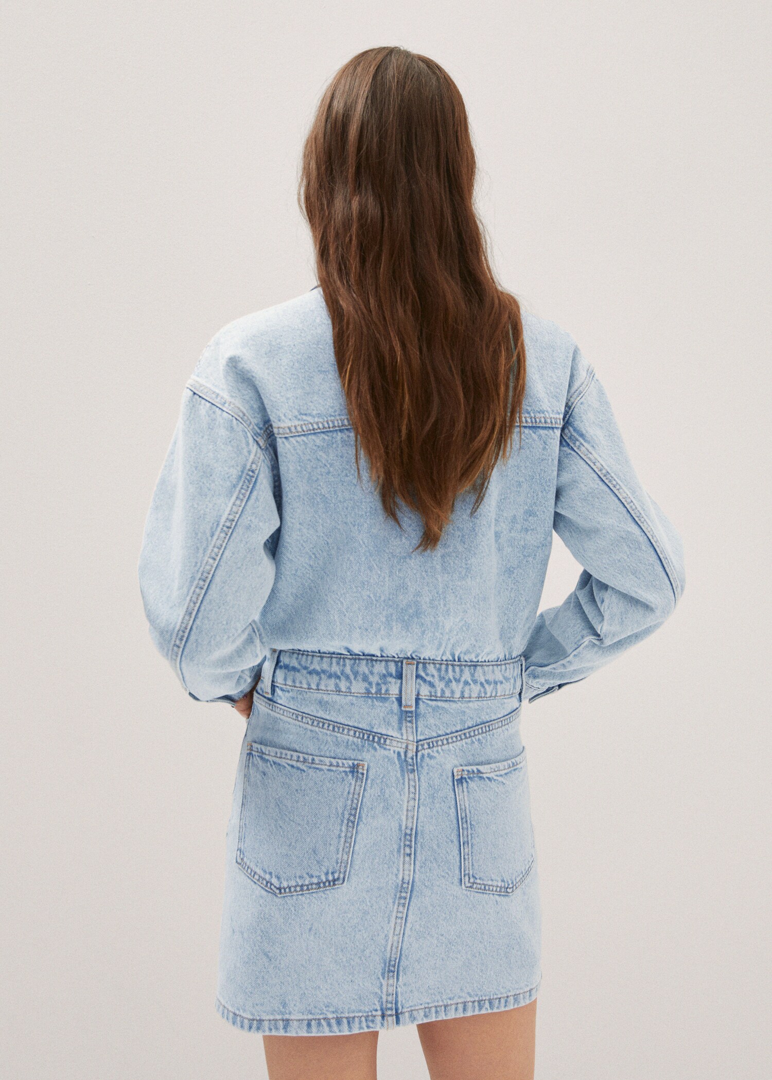 Denim dress with pockets - Reverse of the article