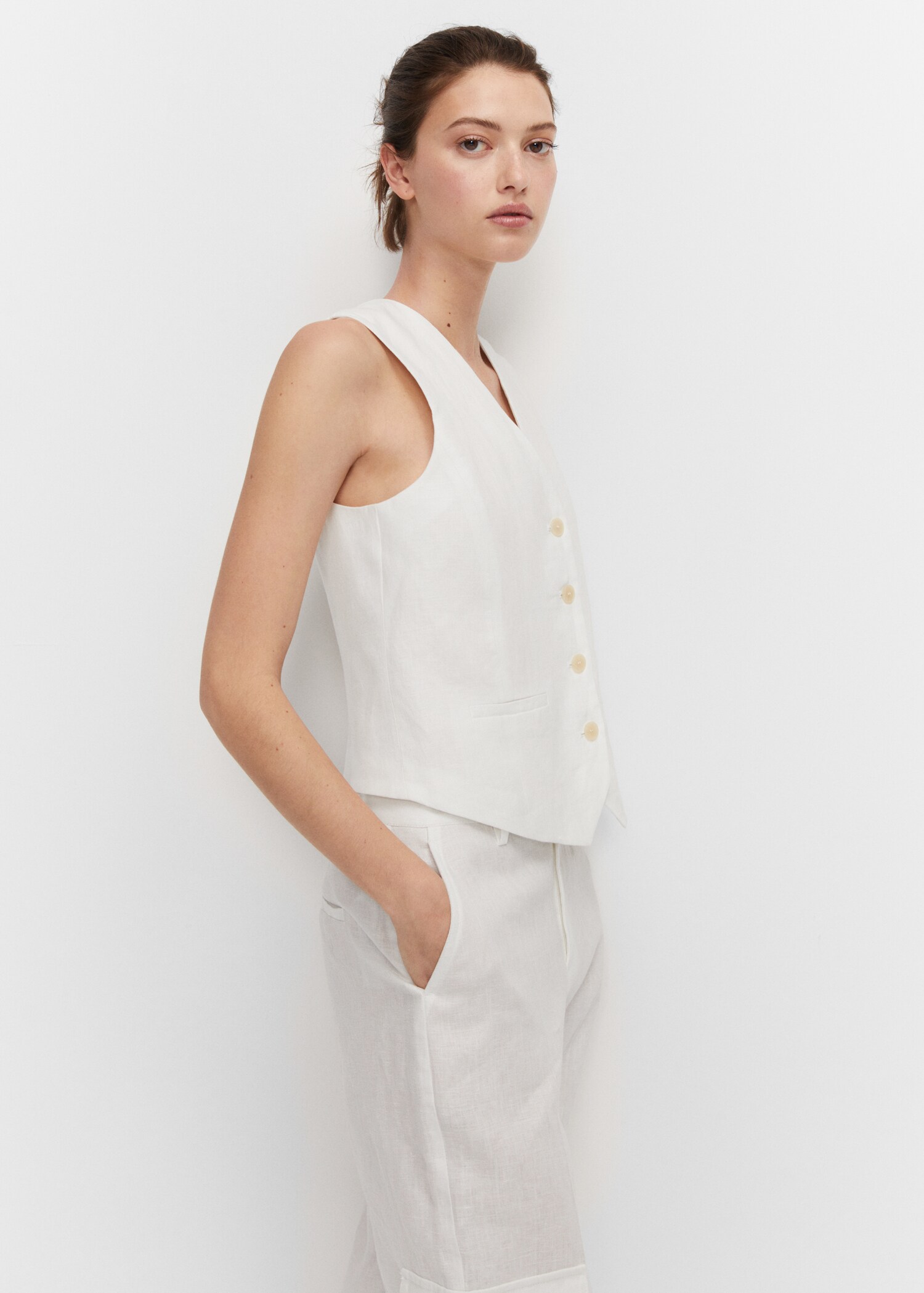 100% linnen gilet - Detail van het artikel 2