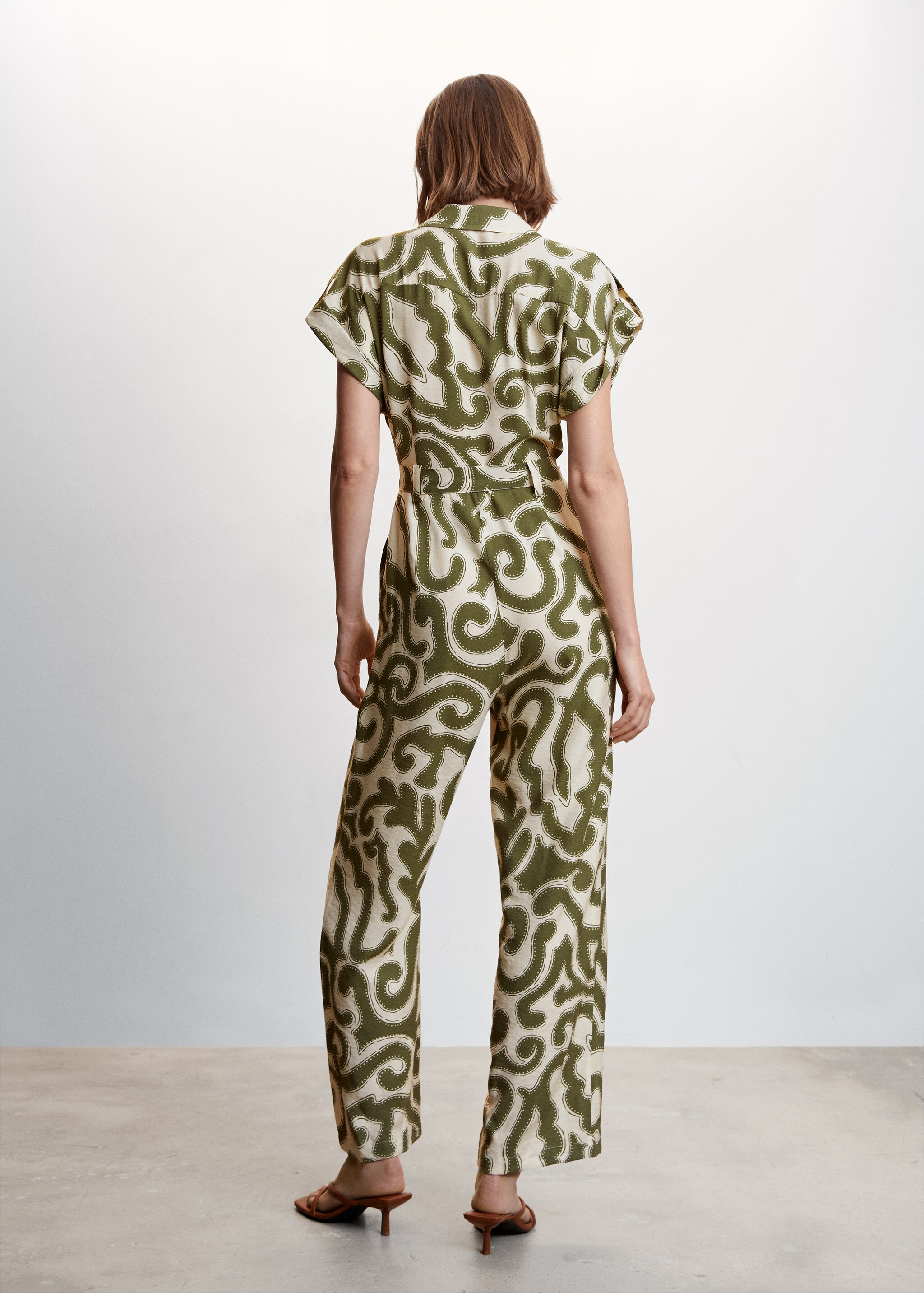 Long printed jumpsuit - Reverse of the article