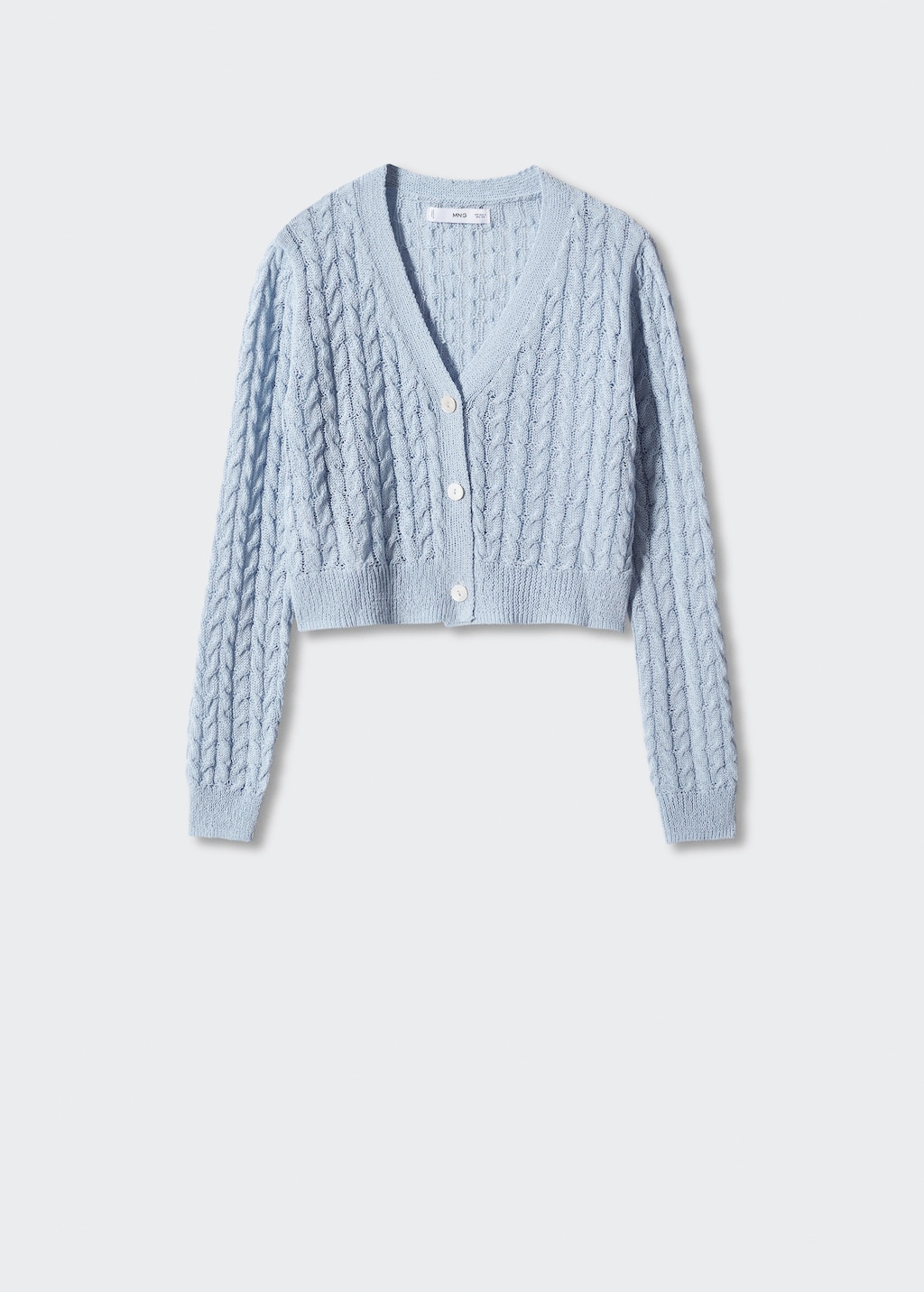 Cropped cable cardigan shop