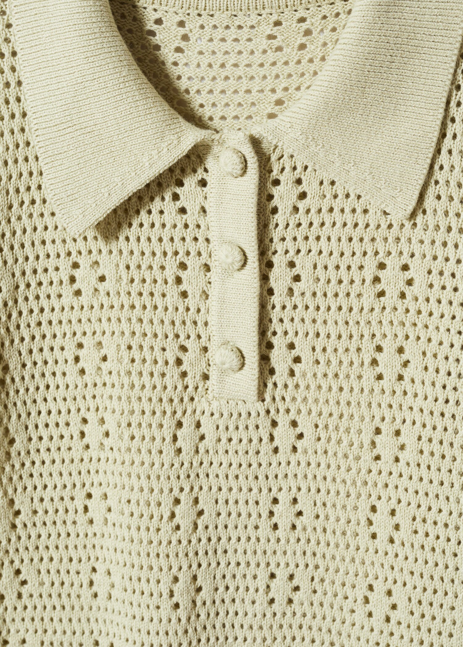 Pull-over maille ajourée col polo - Détail de l'article 8