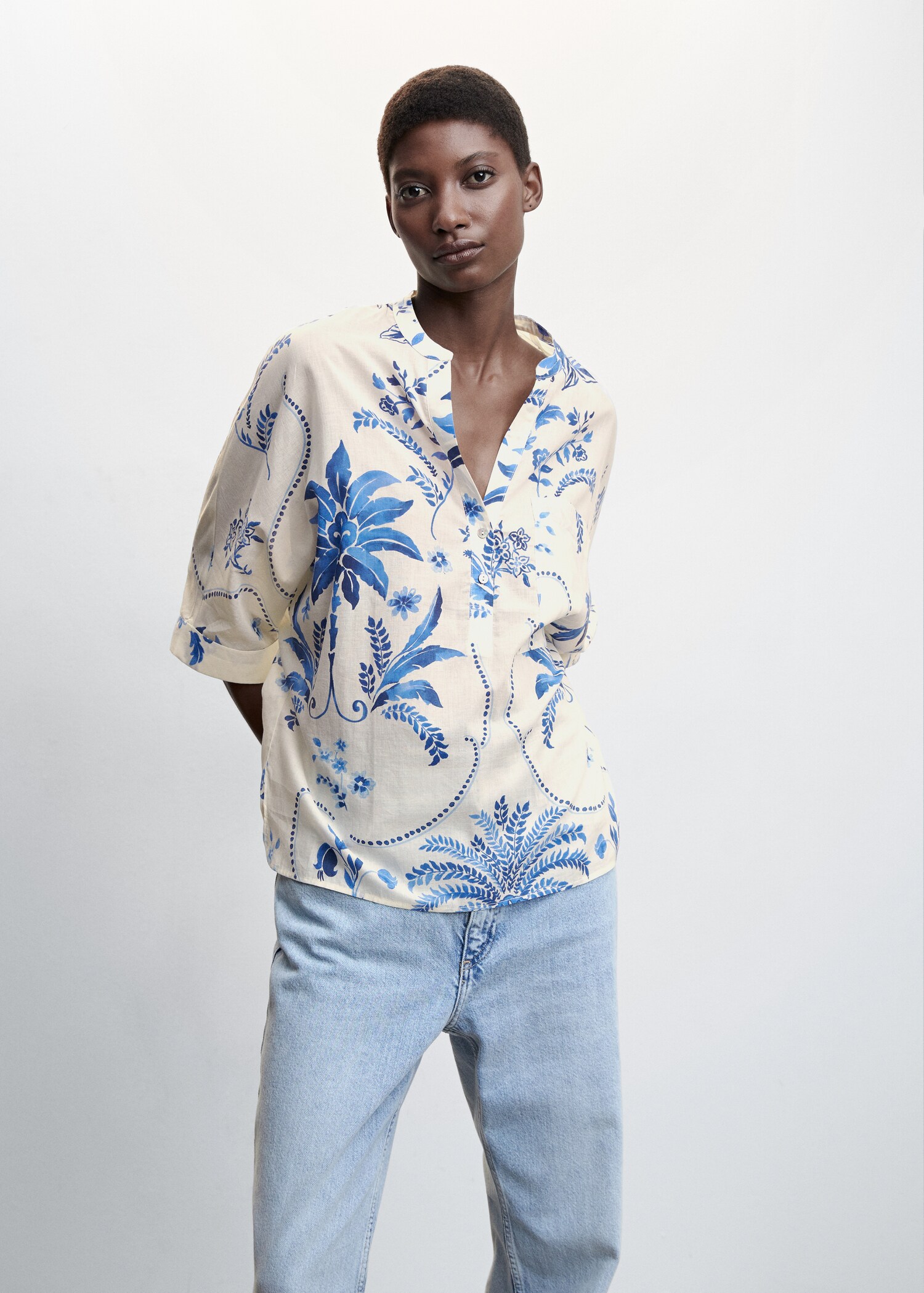 Floral print blouse - Medium plane