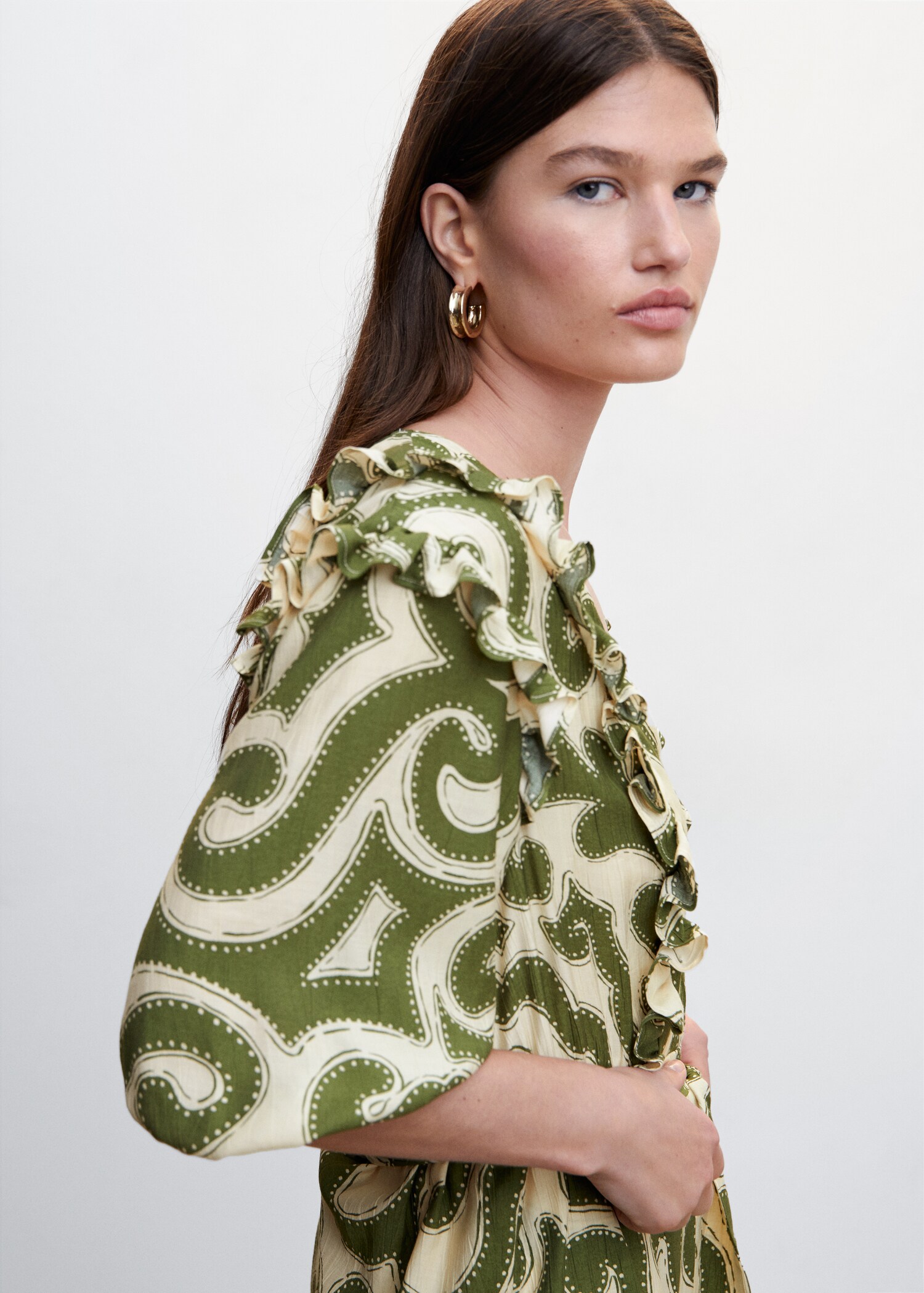 Vestido estampado volantes - Detalle del artículo 1