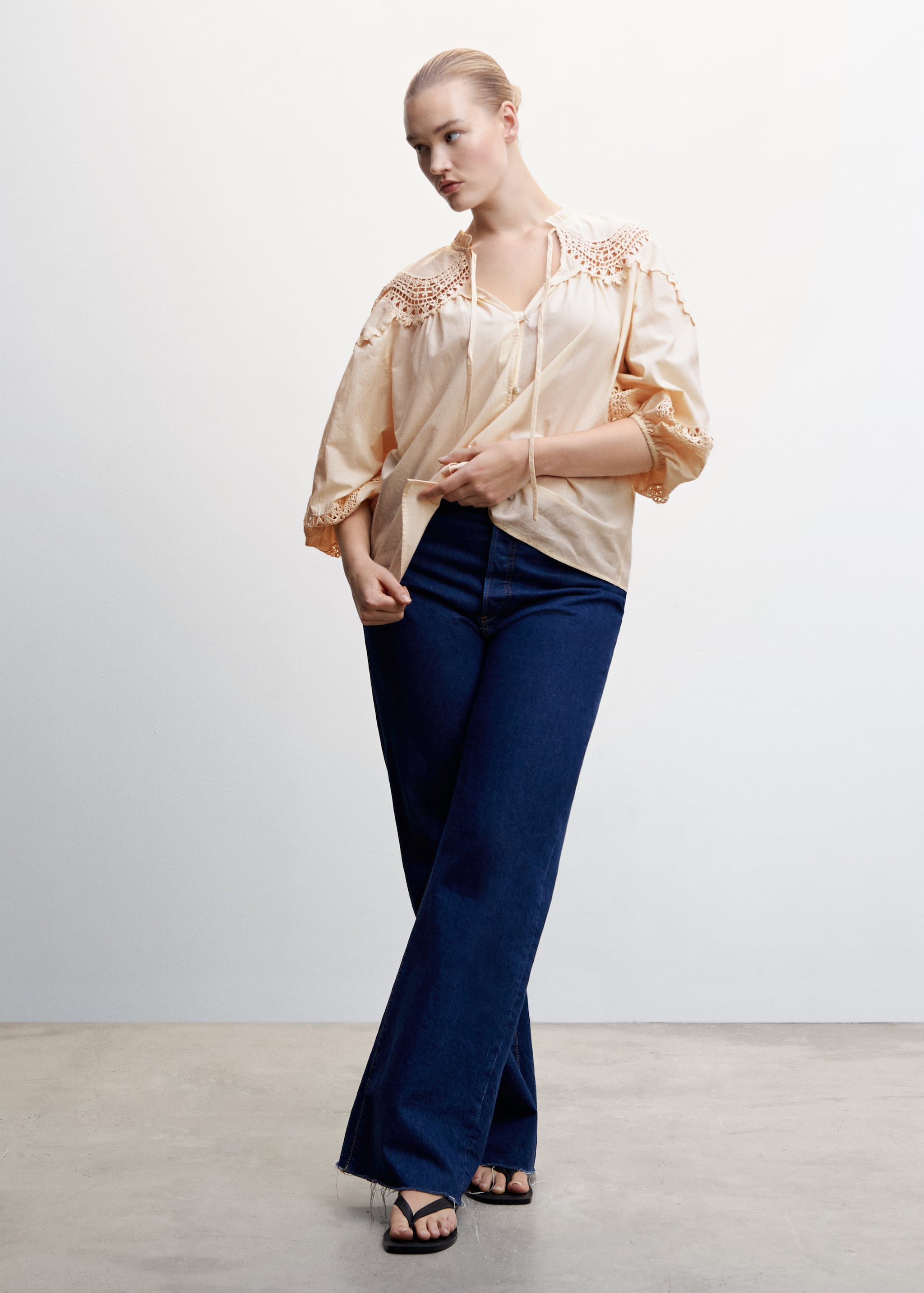 Embroidered cord blouse - Details of the article 3