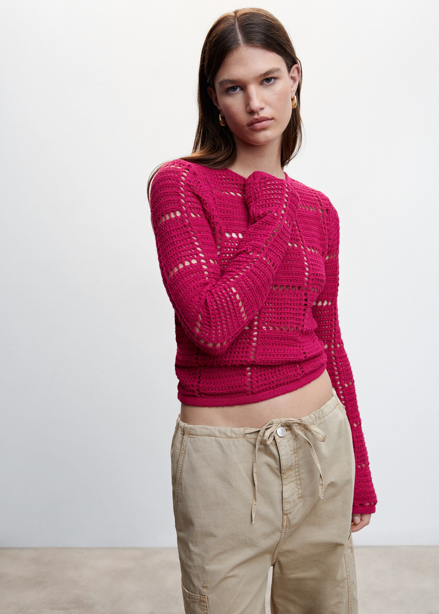 Openwork knit sweater - Medium plane