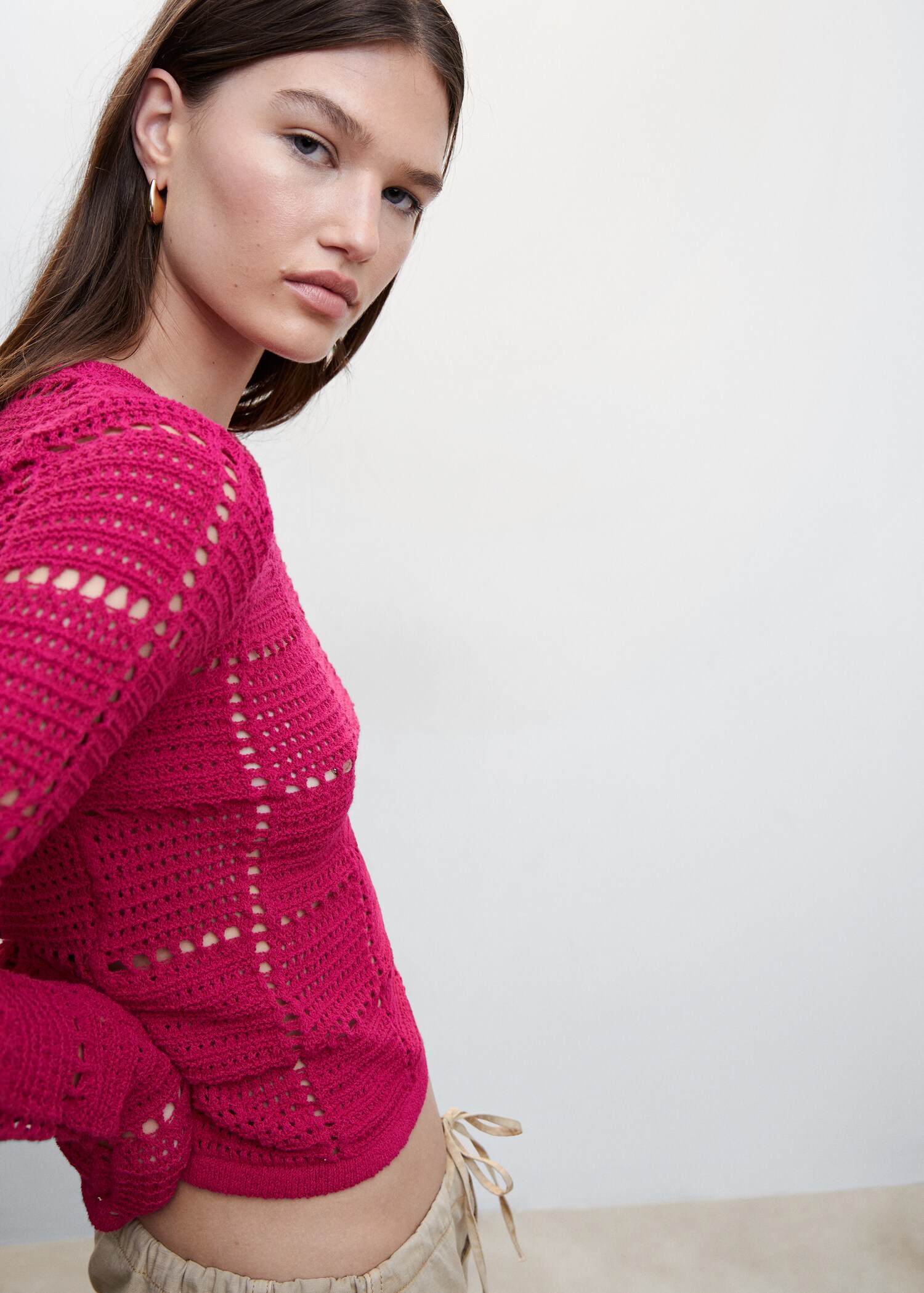 Pullover mit Lochstrickmuster - Detail des Artikels 1