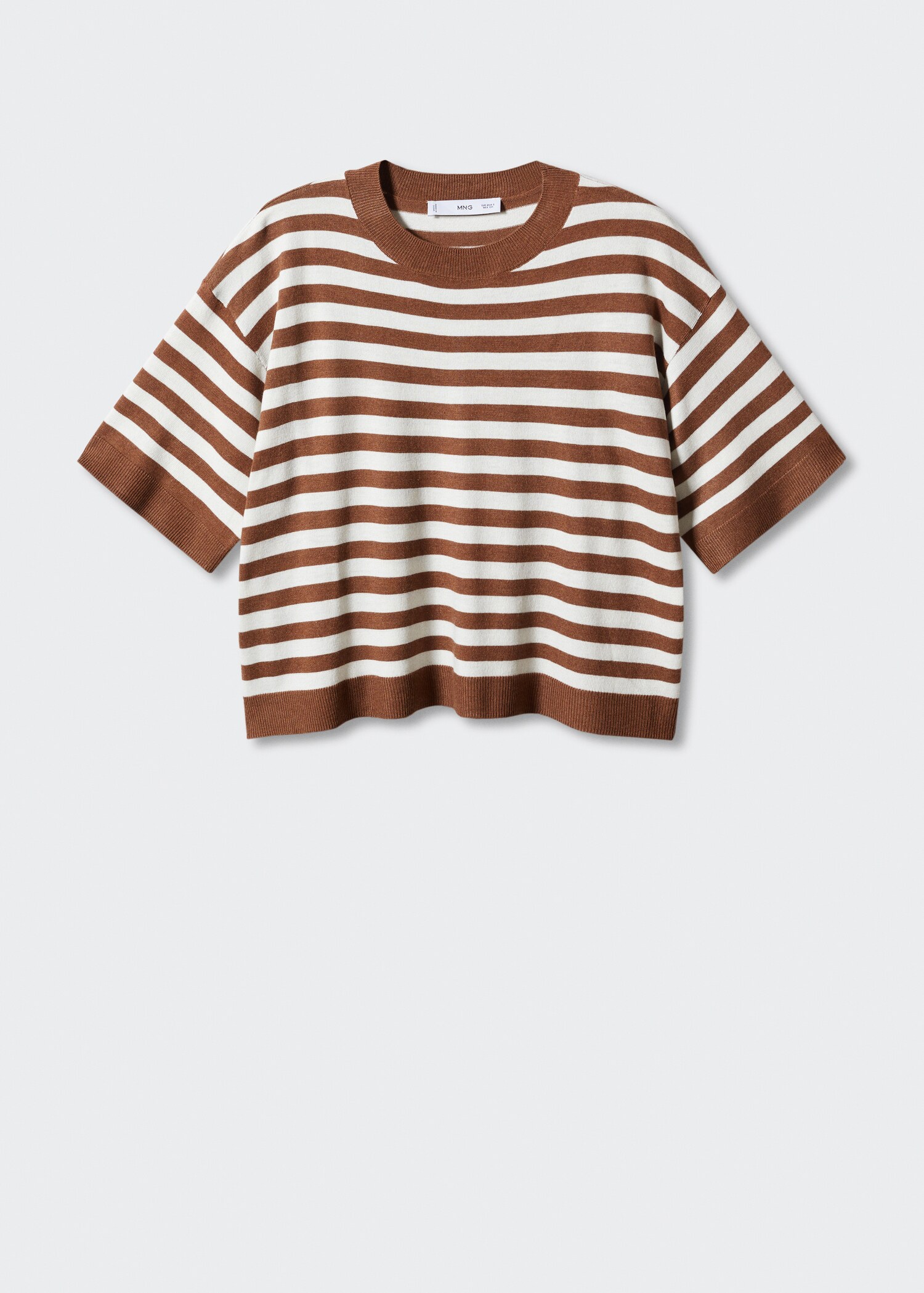 Striped short-sleeved t-shirt - Article without model