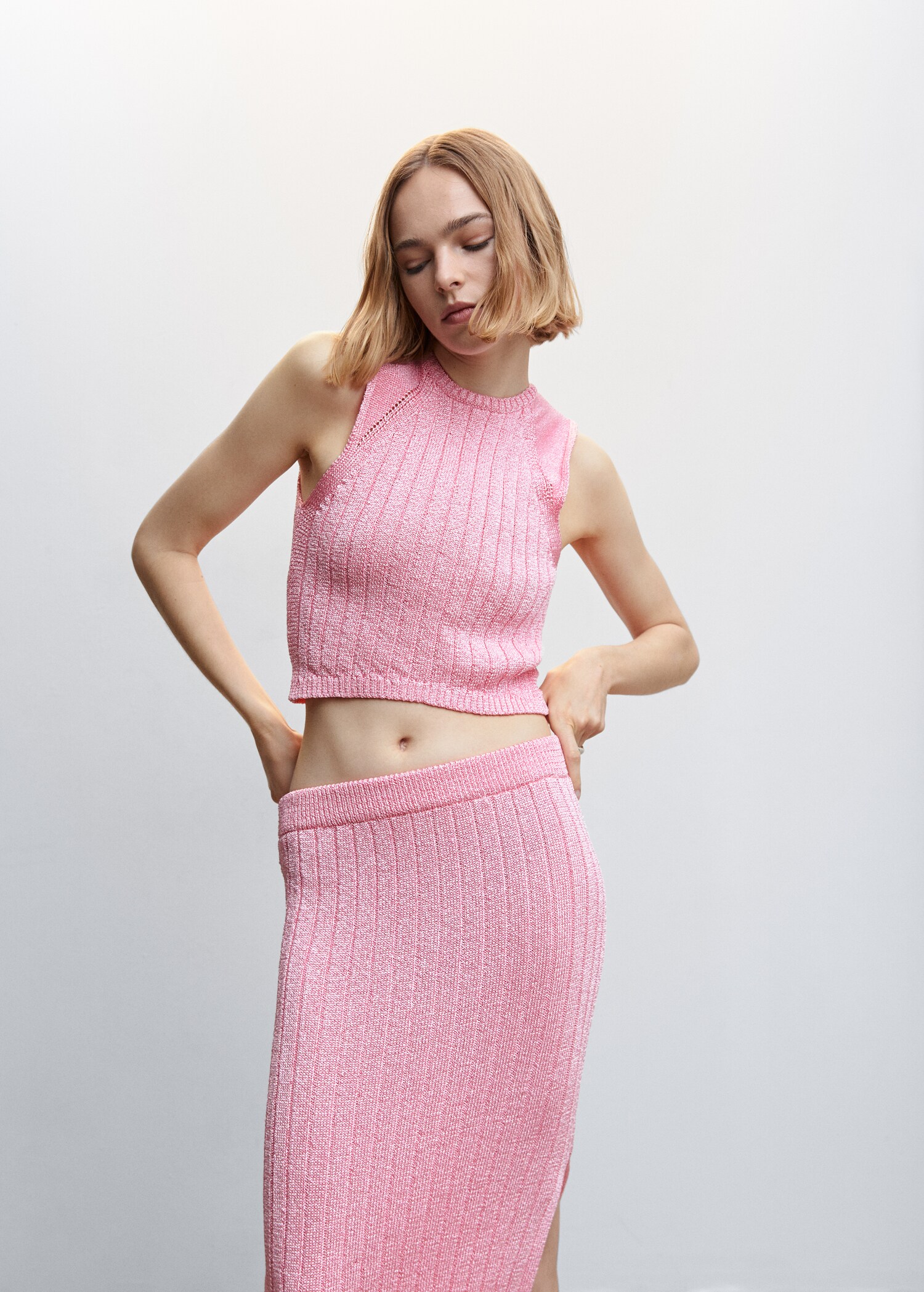 Ribbed knit top - Medium plane