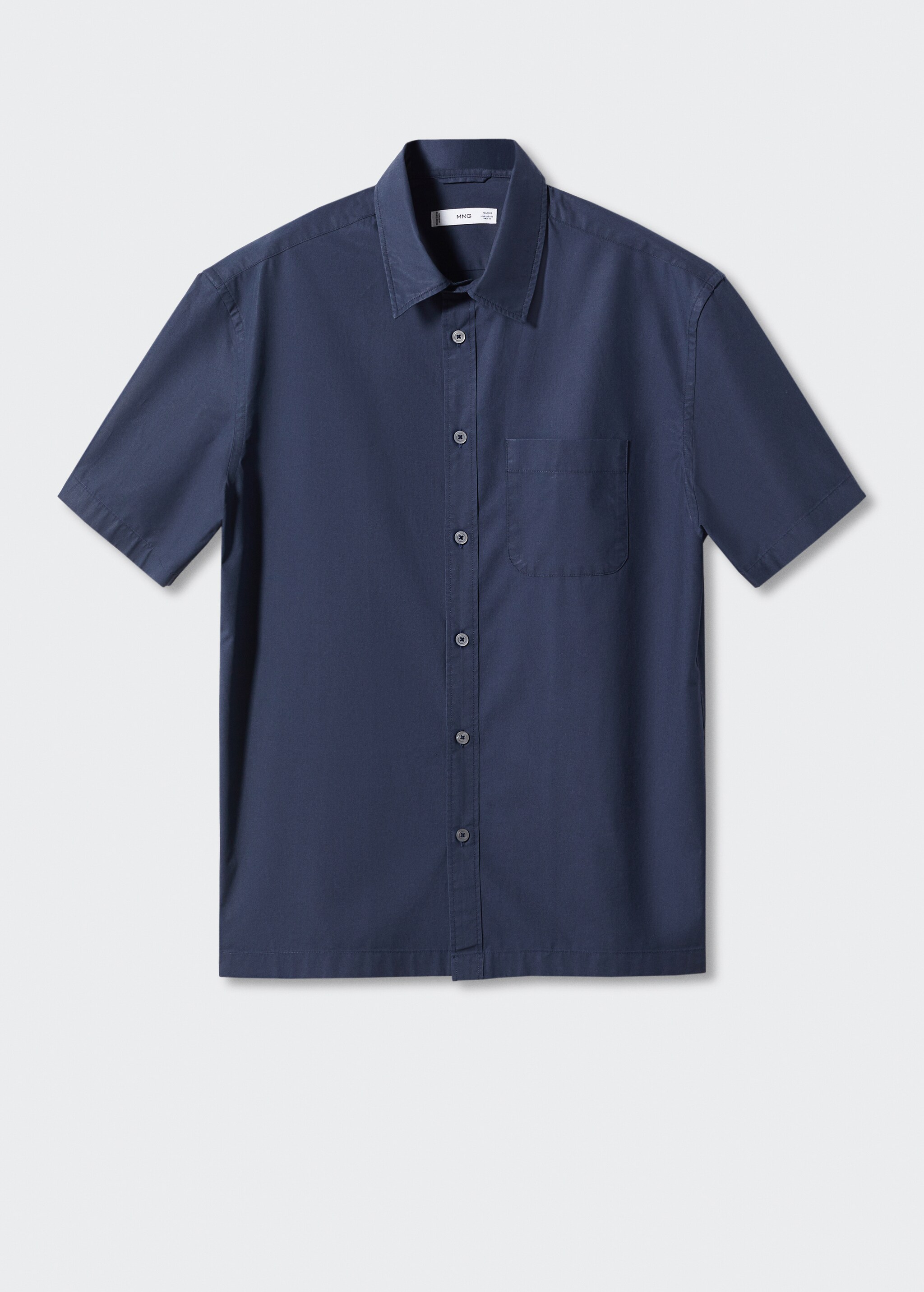 Bomullsskjorte med korte ermer, regular-fit - Artikkel uten modell