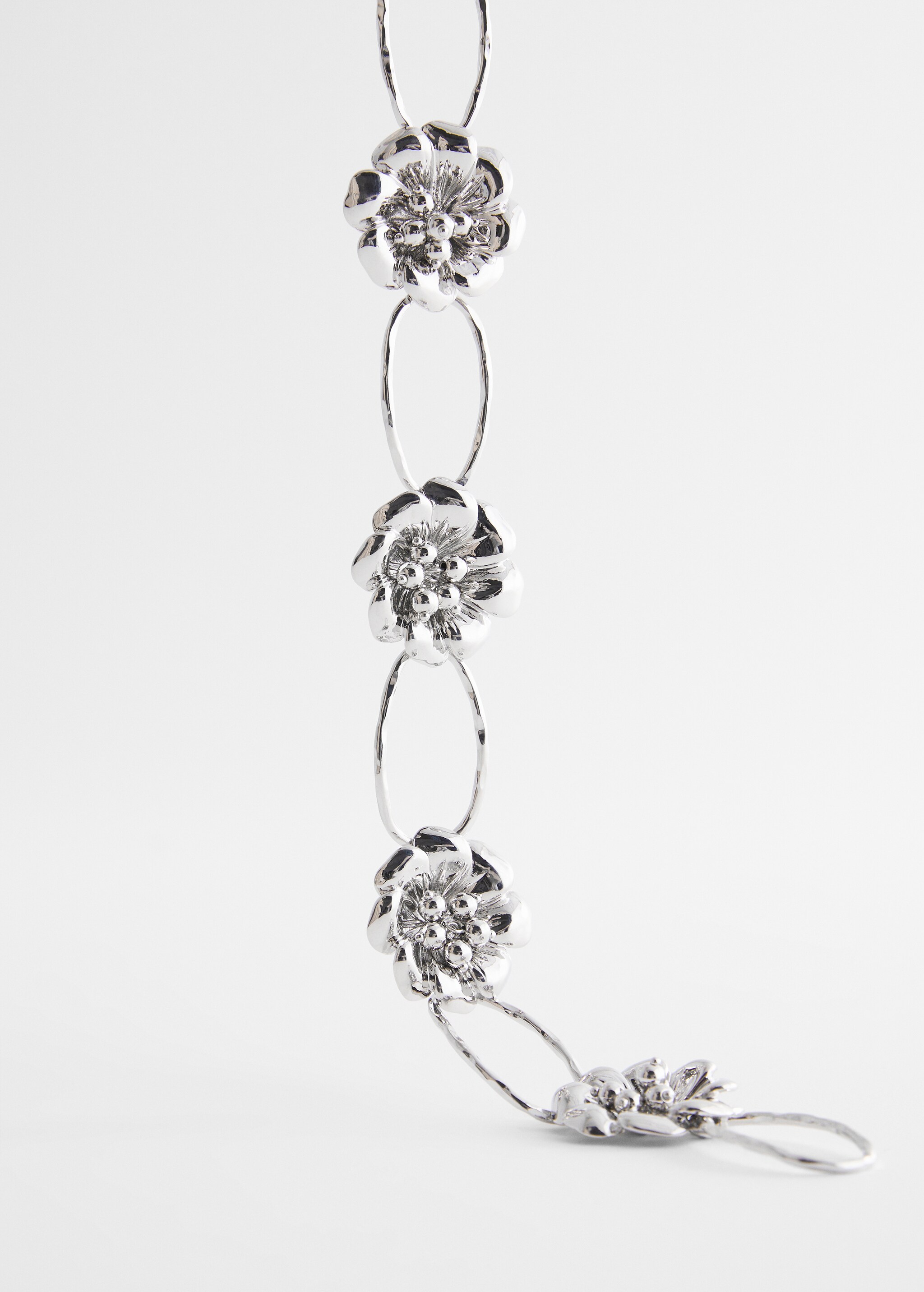 Metallic flower necklace - Medium plane