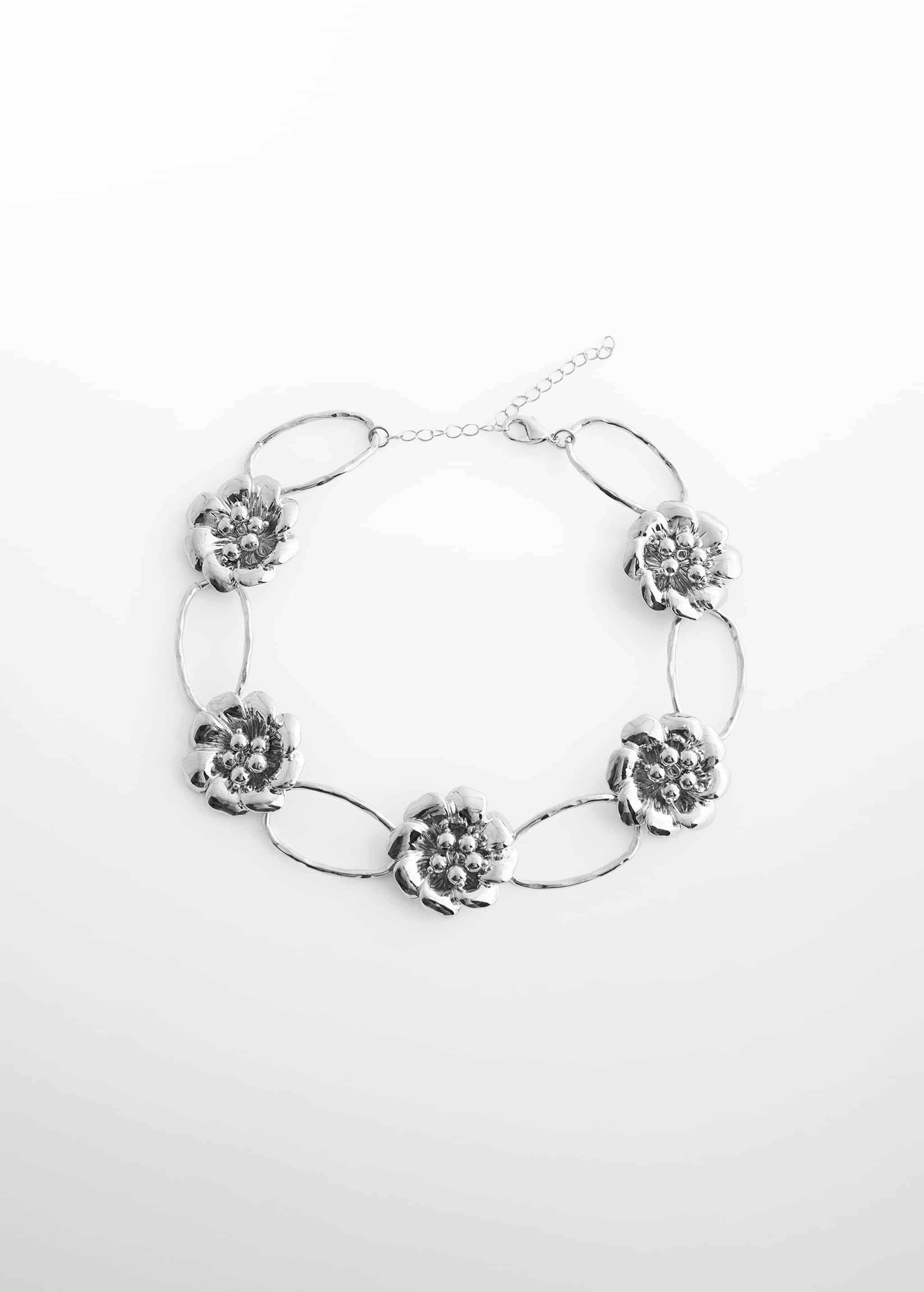 Halskette mit Metallic-Blumen - Artikel ohne Model