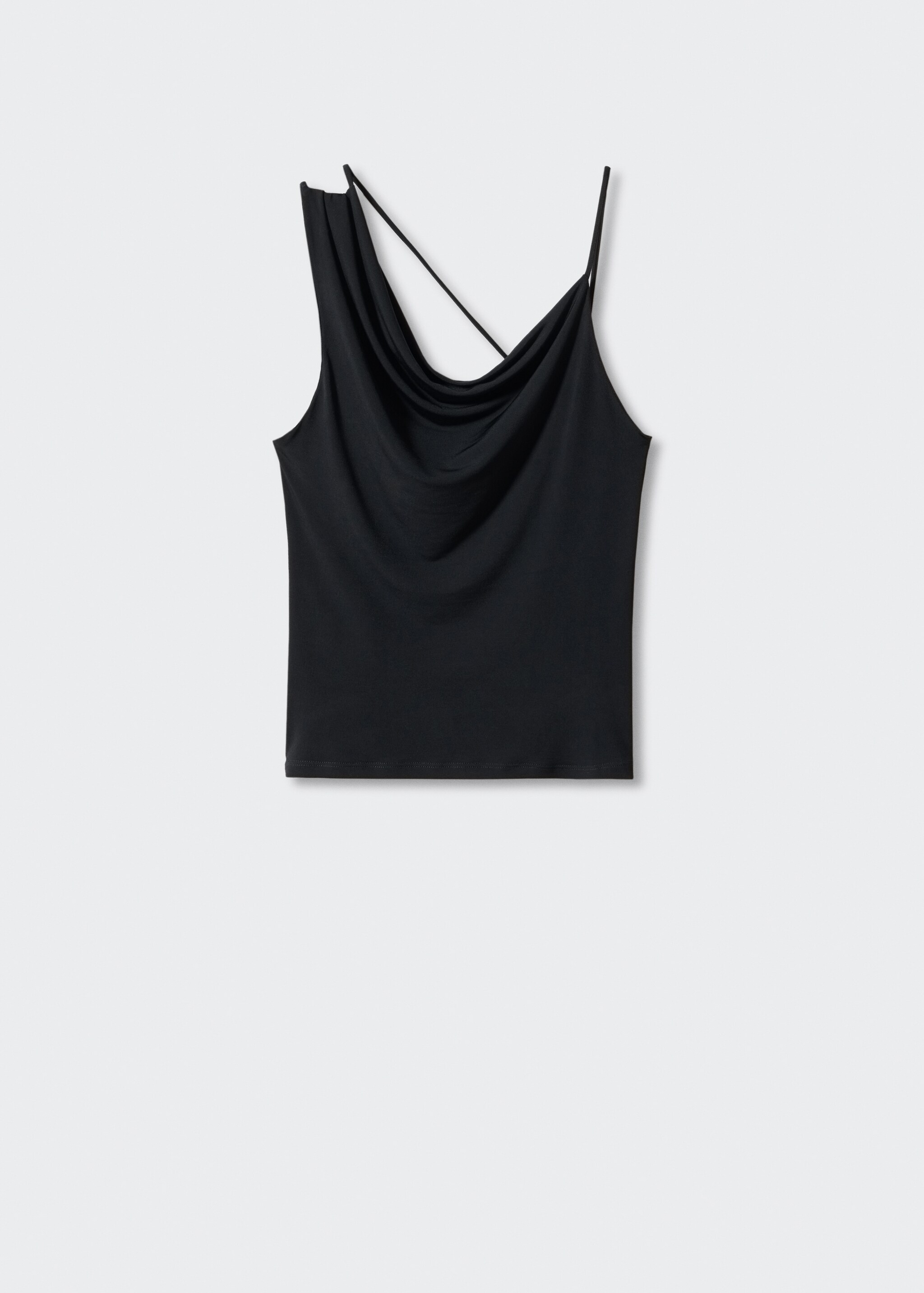 Asymmetrical top with draped neckline - Article without model