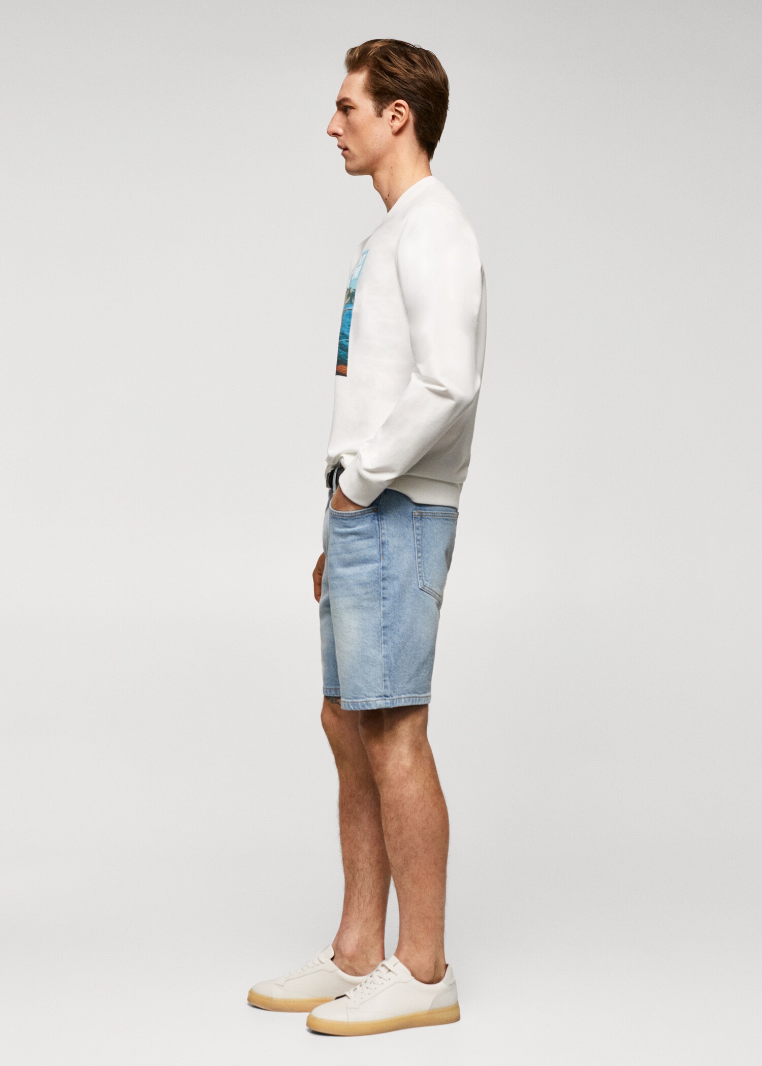 Gemustertes Baumwoll-Sweatshirt - Detail des Artikels 2