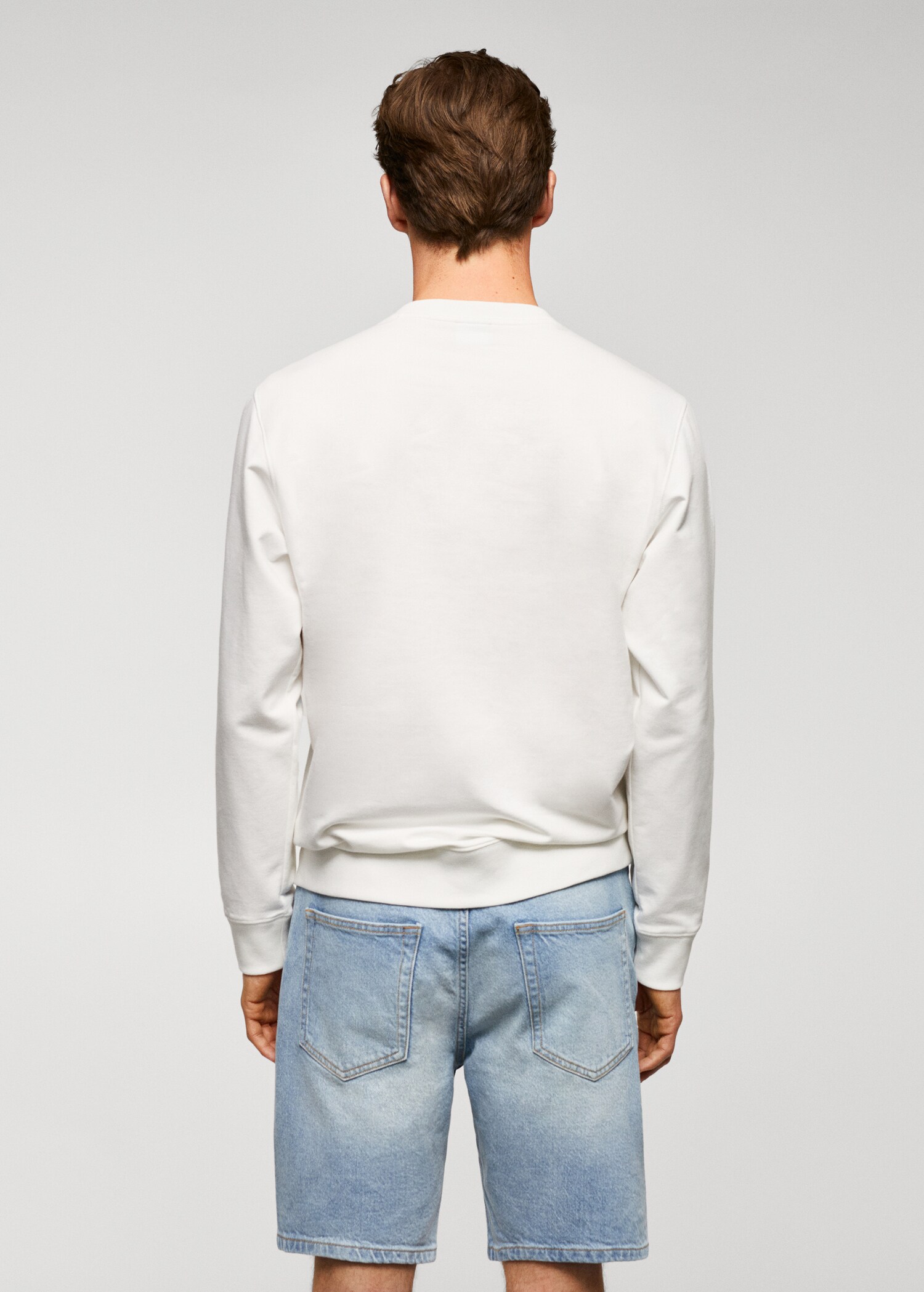 Gemustertes Baumwoll-Sweatshirt - Rückseite des Artikels