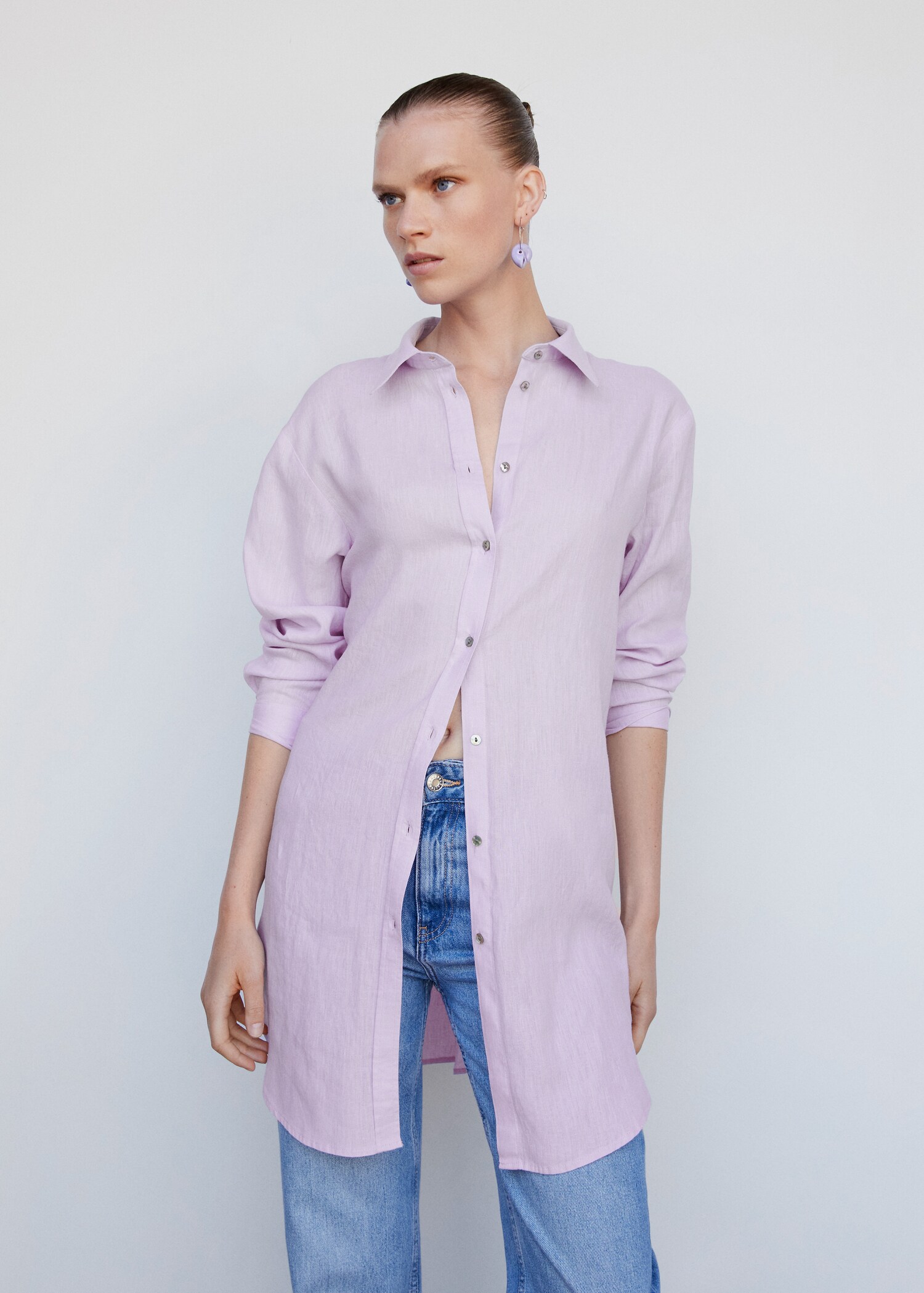 Chemise lin oversize - Plan moyen