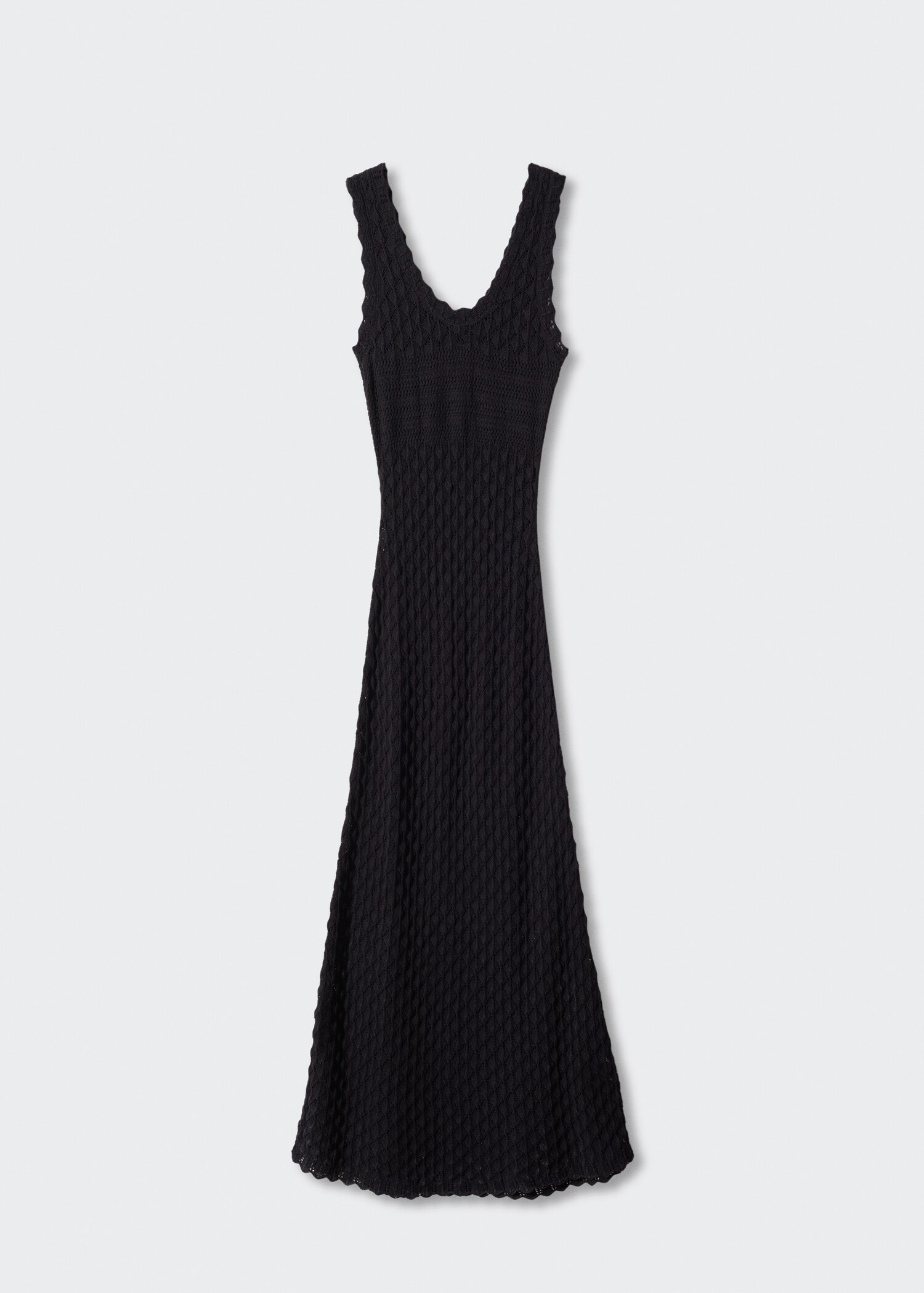 Langes Kleid mit Lochmuster - Artikel ohne Model