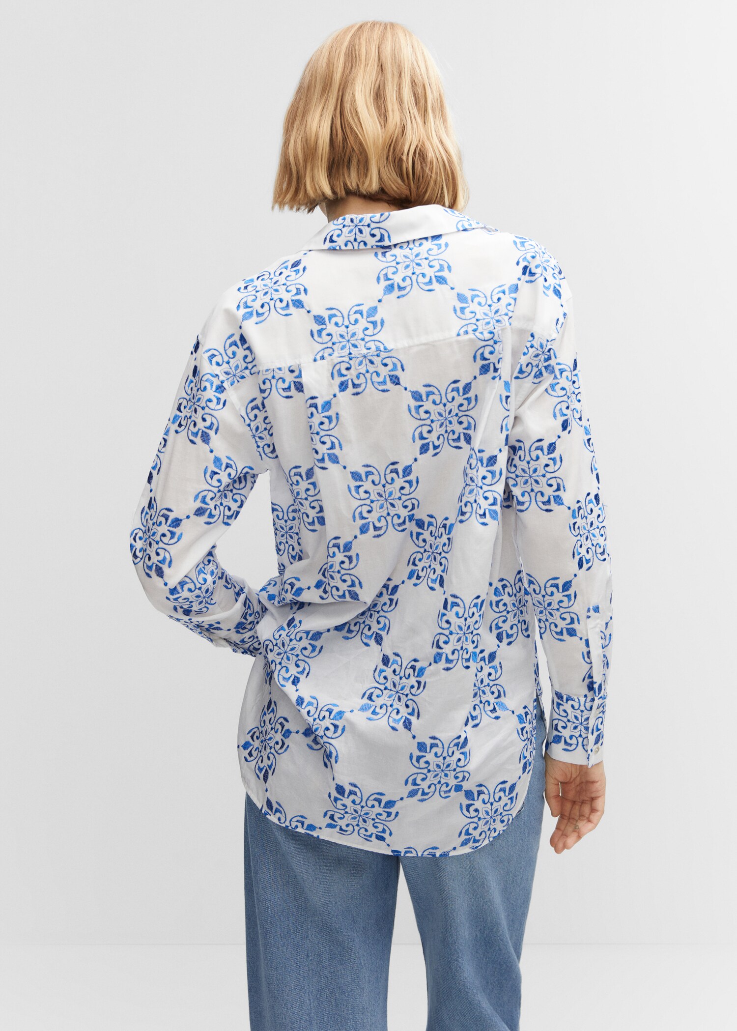 Camisa oversize brodada - Revers de l'article