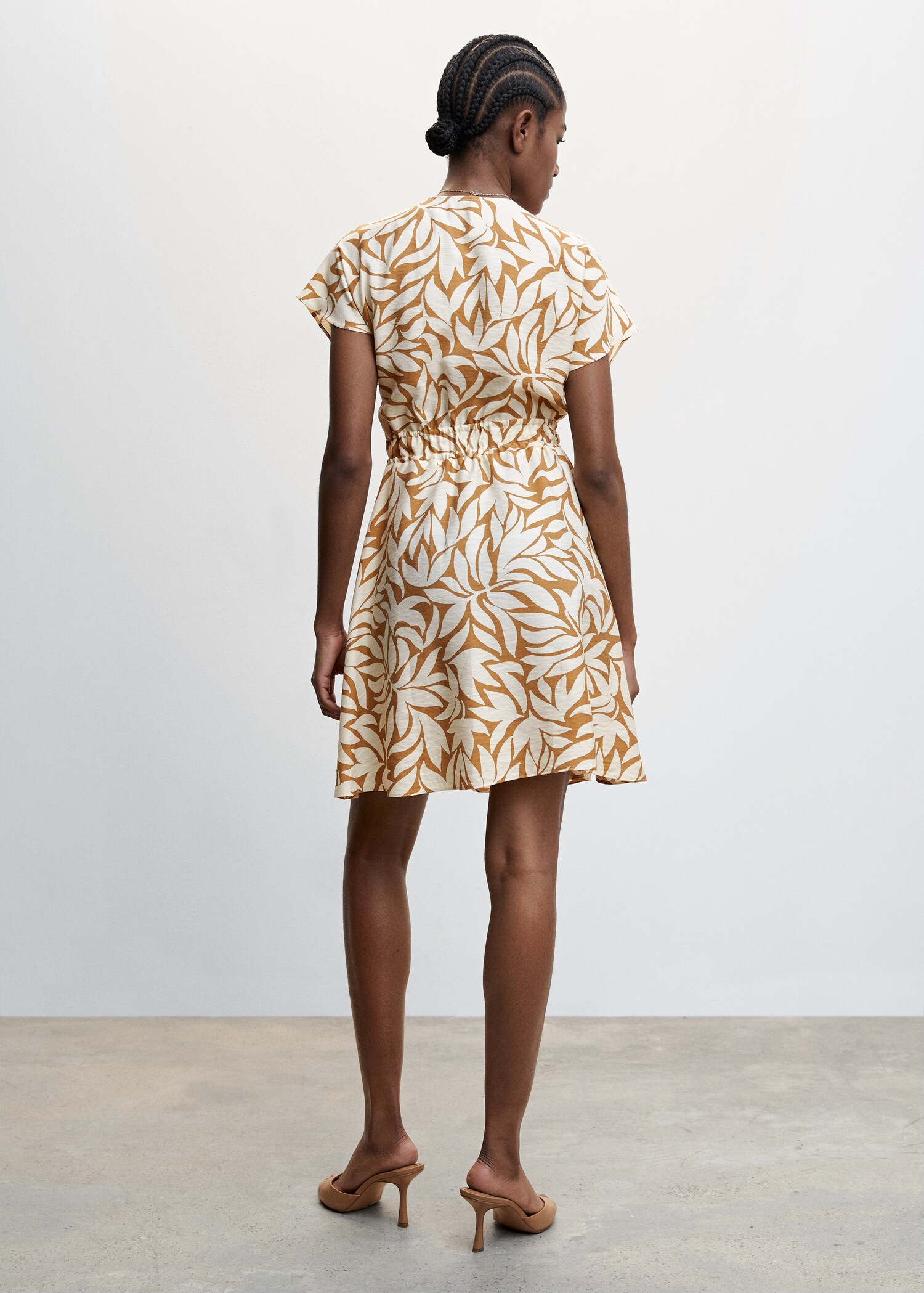 Printed double-bow dress - Reverse of the article