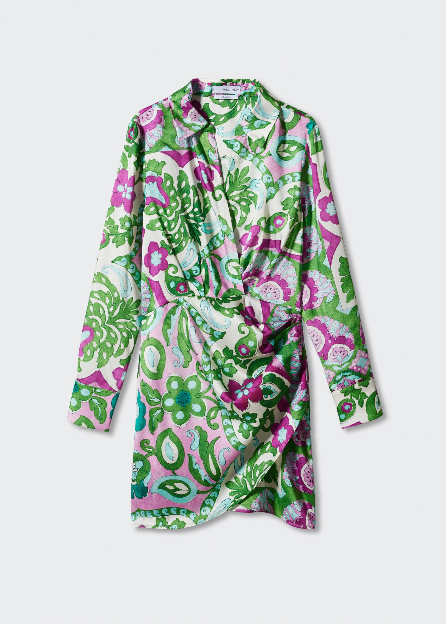 Wrapped satin dress - Article without model