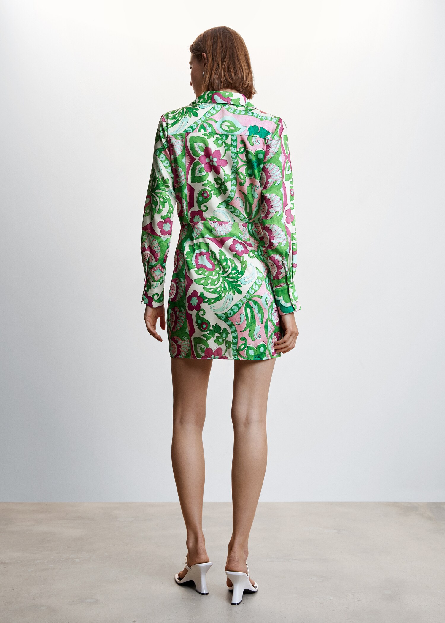 Wrapped satin dress - Reverse of the article