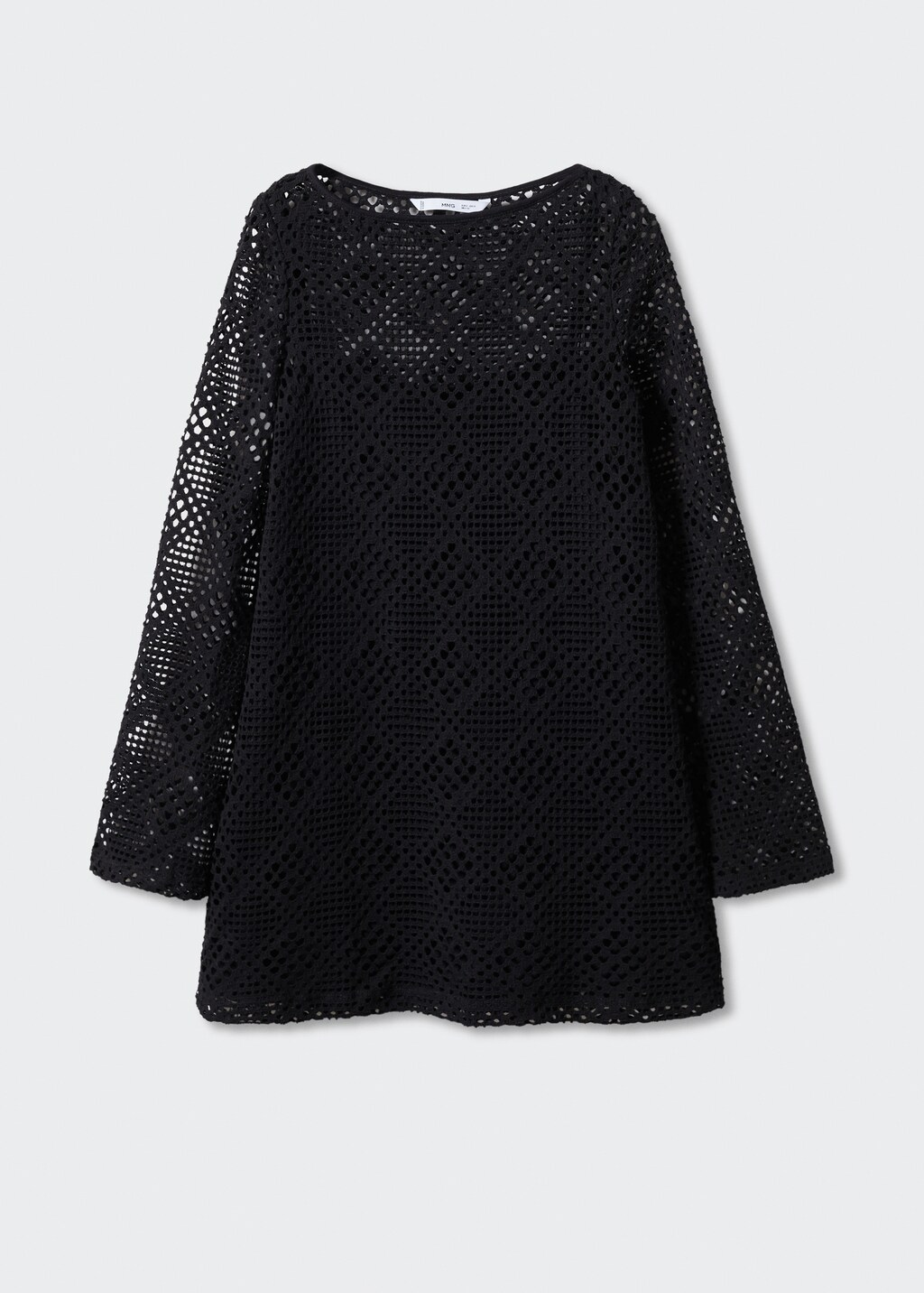 Geometric-pattern openwork dress - Women | MANGO OUTLET USA