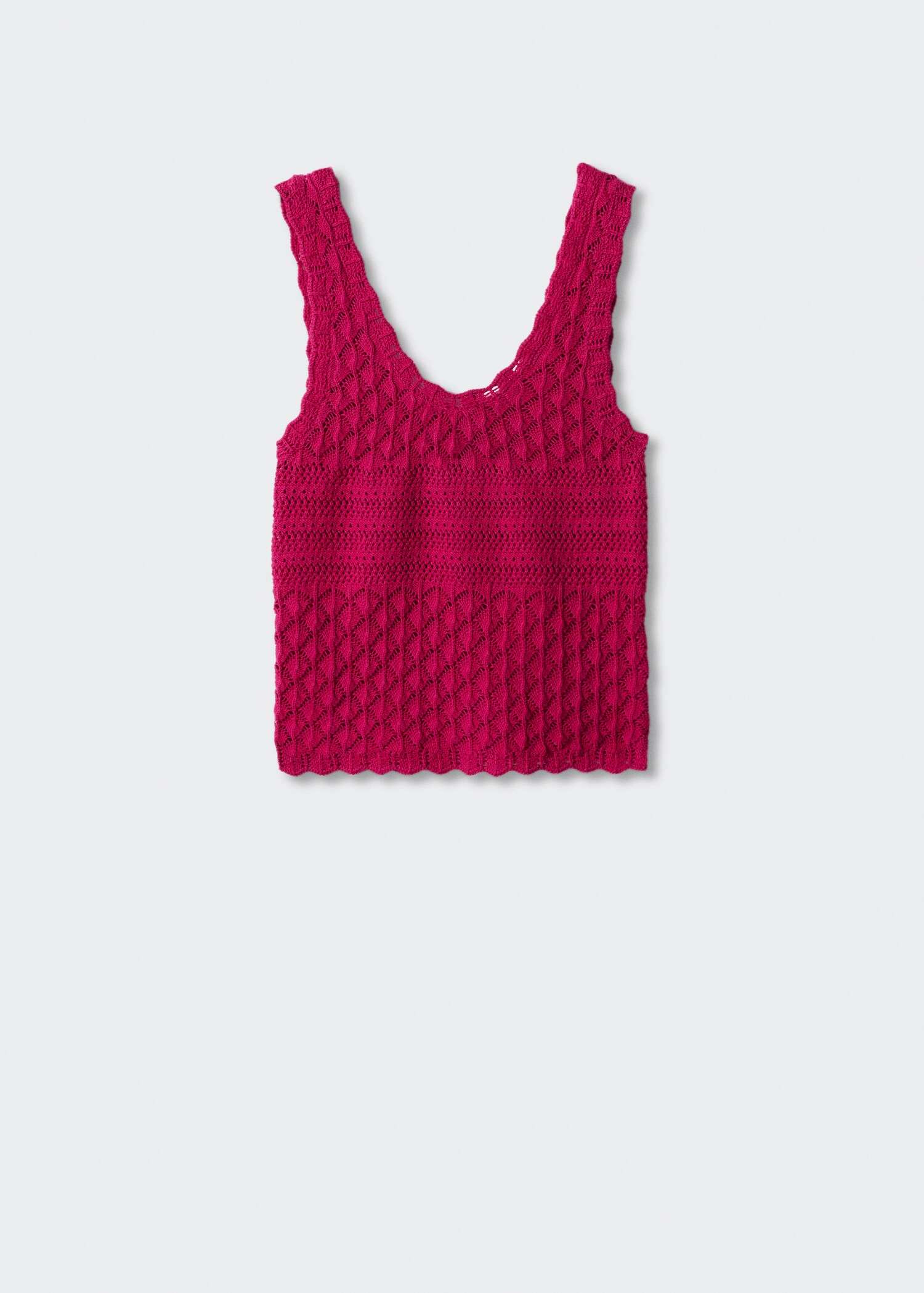Openwork details knit top - Article without model