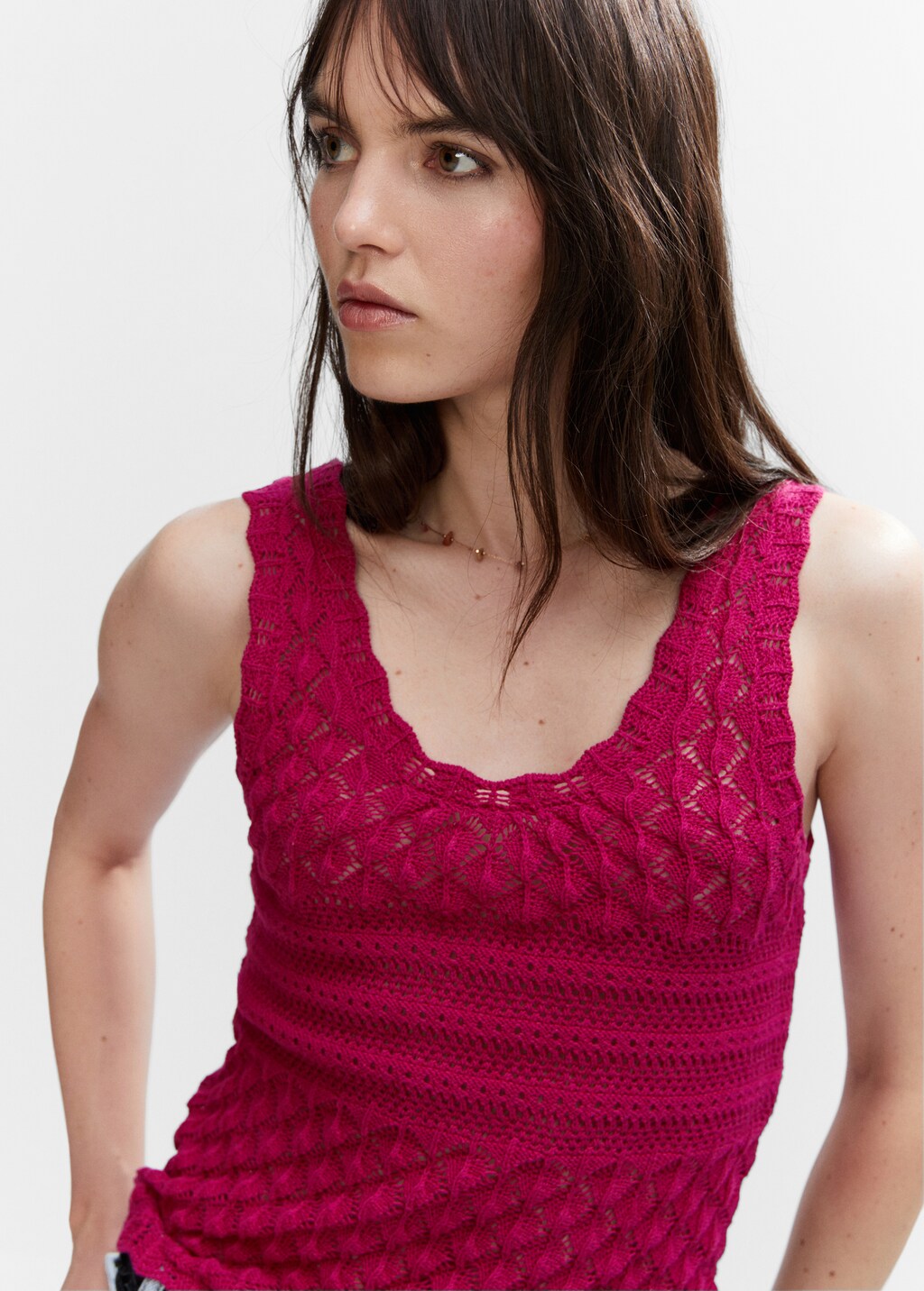 Openwork details knit top - Women | MANGO OUTLET USA