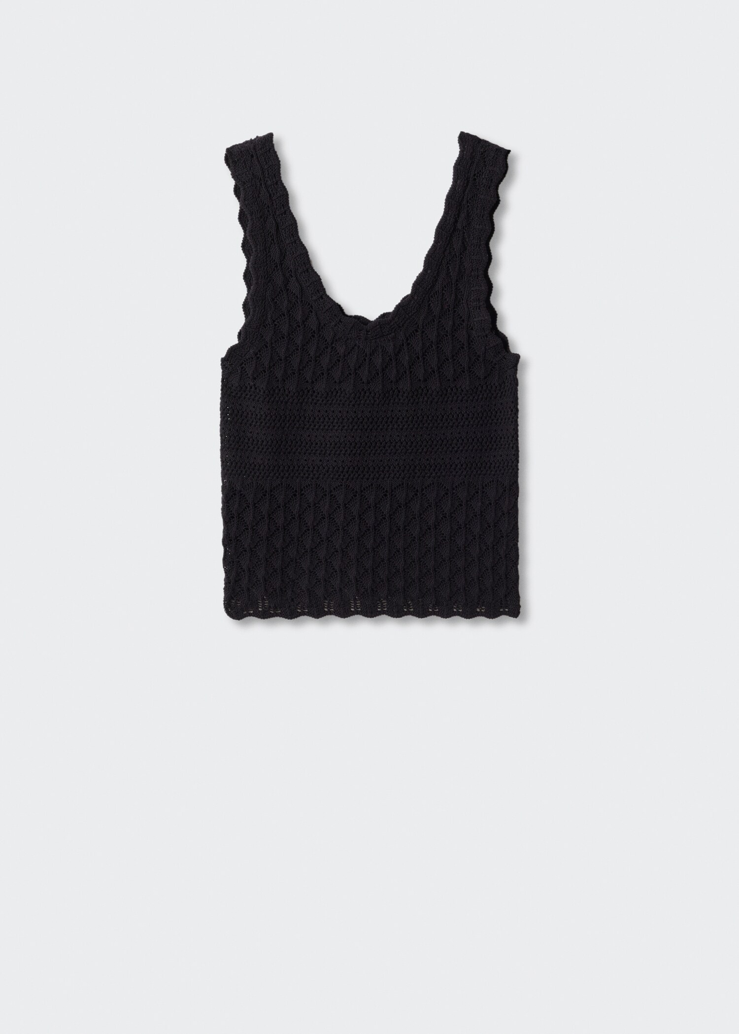 Openwork details knit top - Article without model