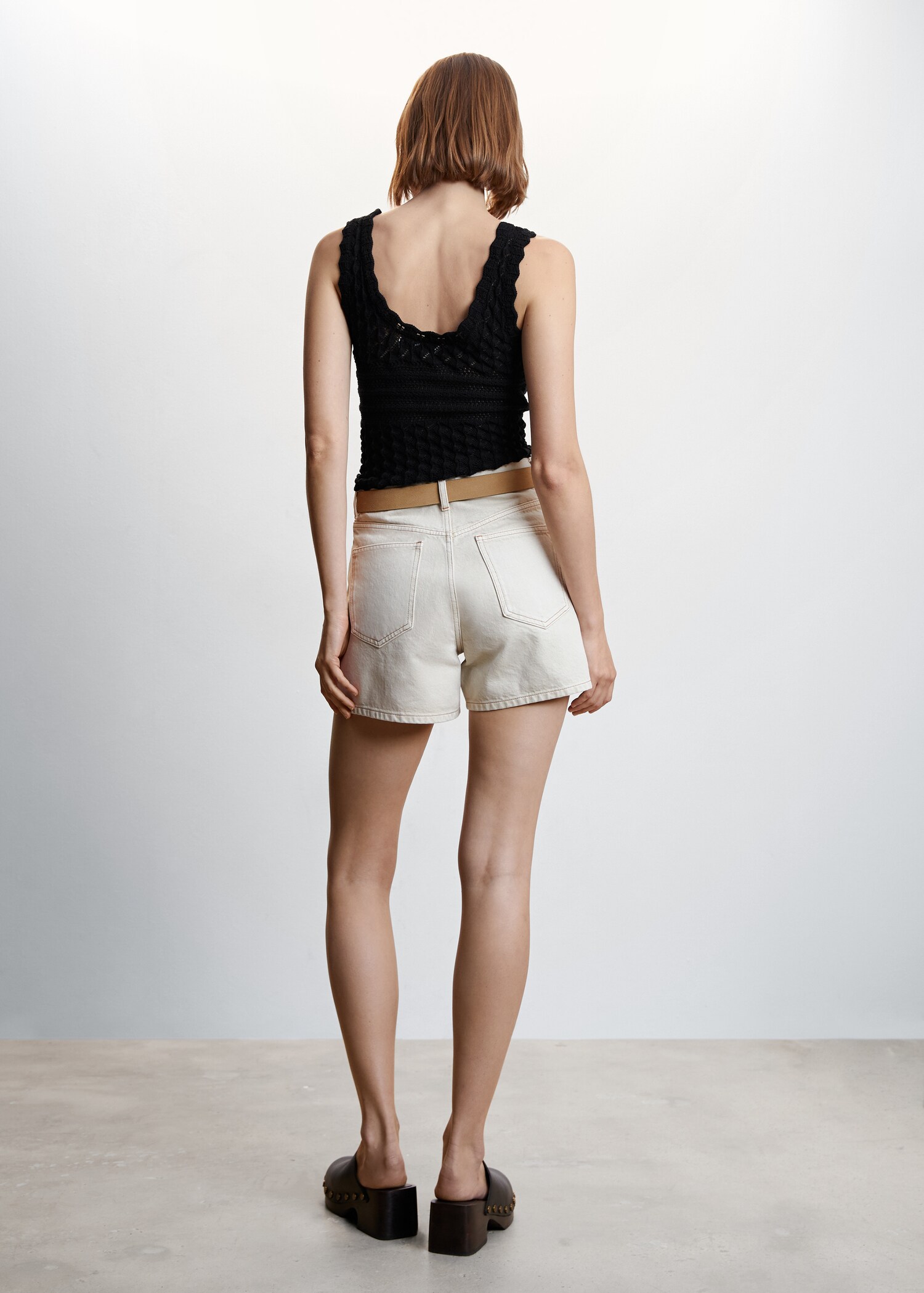 Openwork details knit top - Reverse of the article