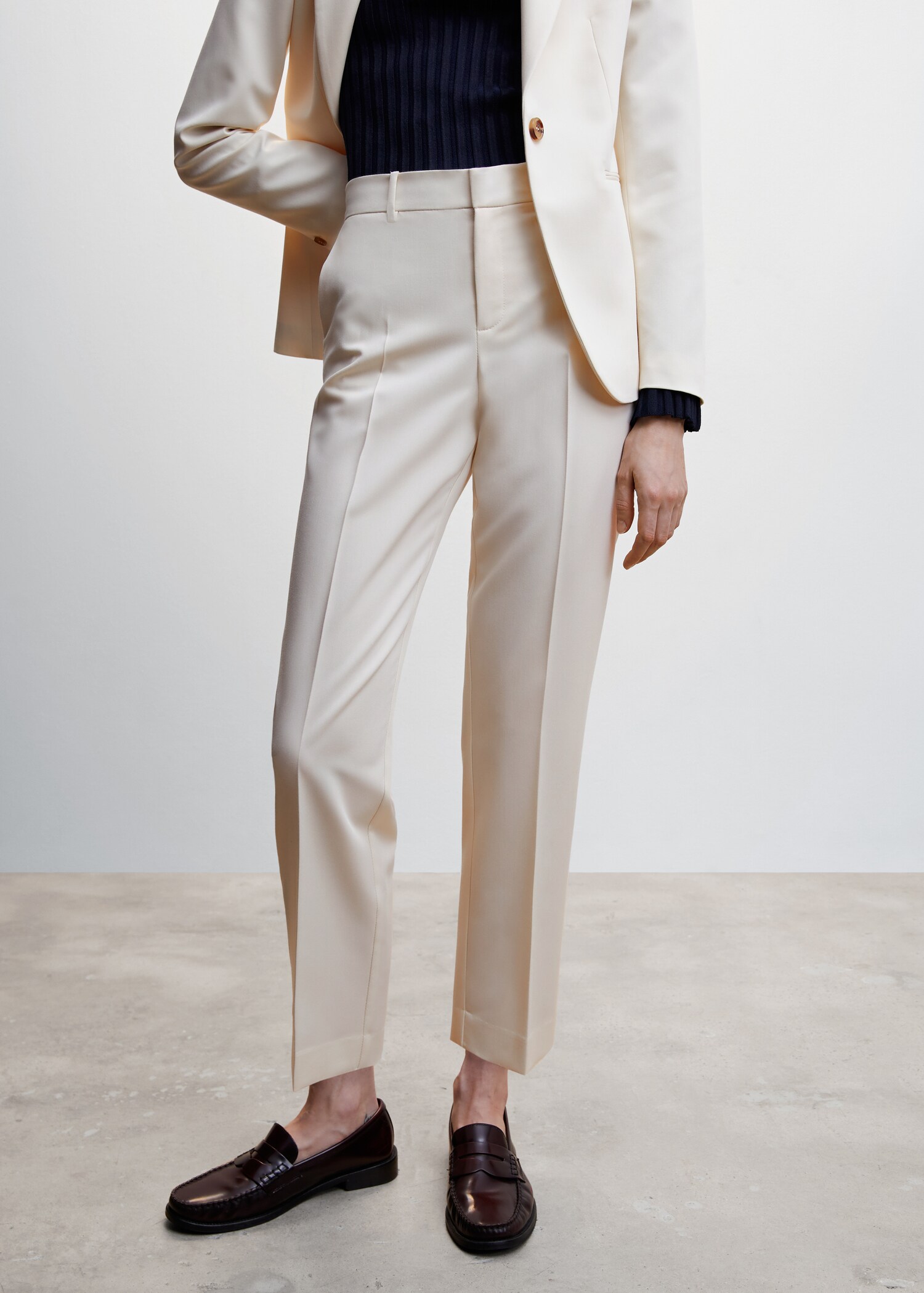 Straight suit pants - Medium plane