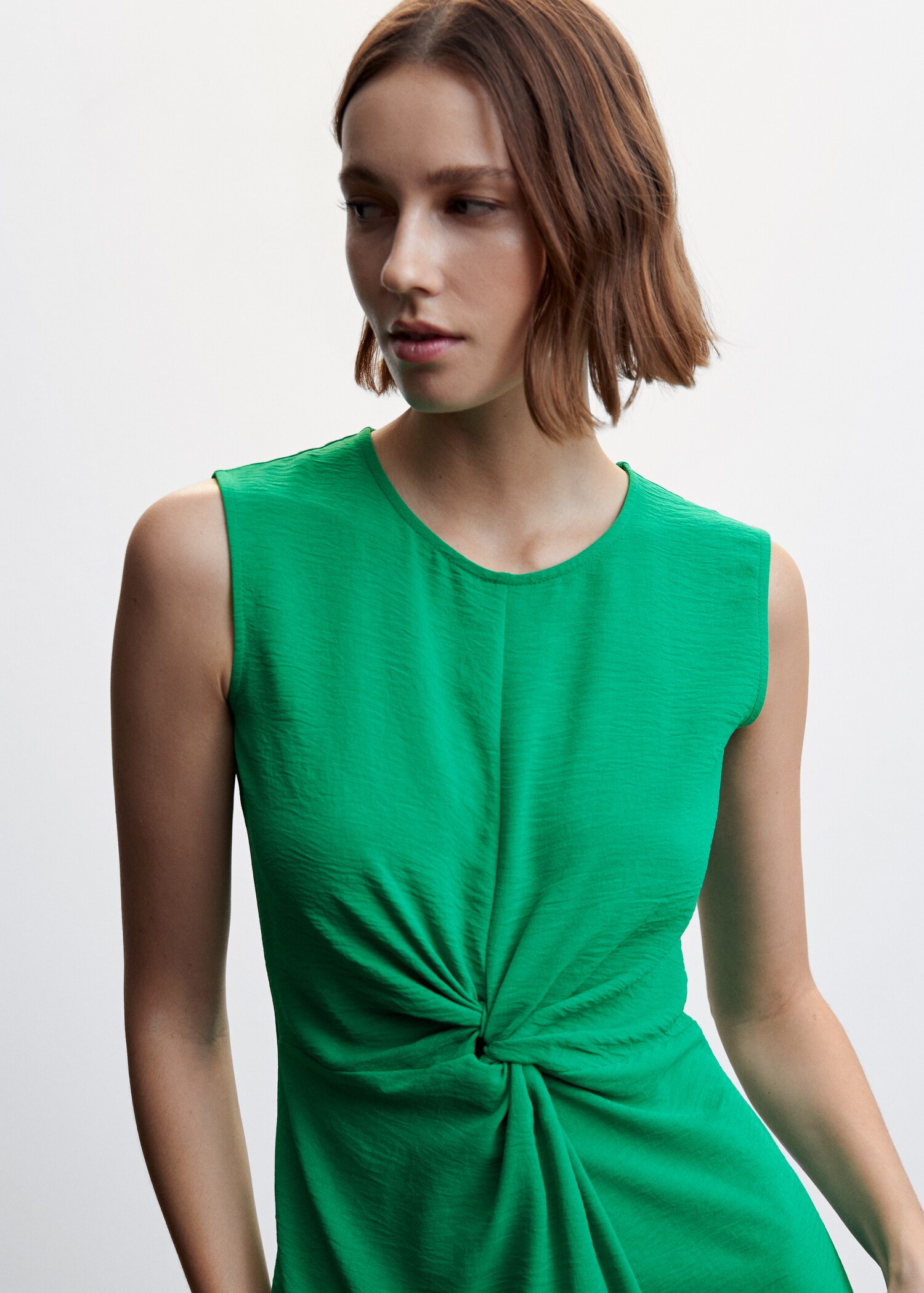 Knot textured dress - Details of the article 1
