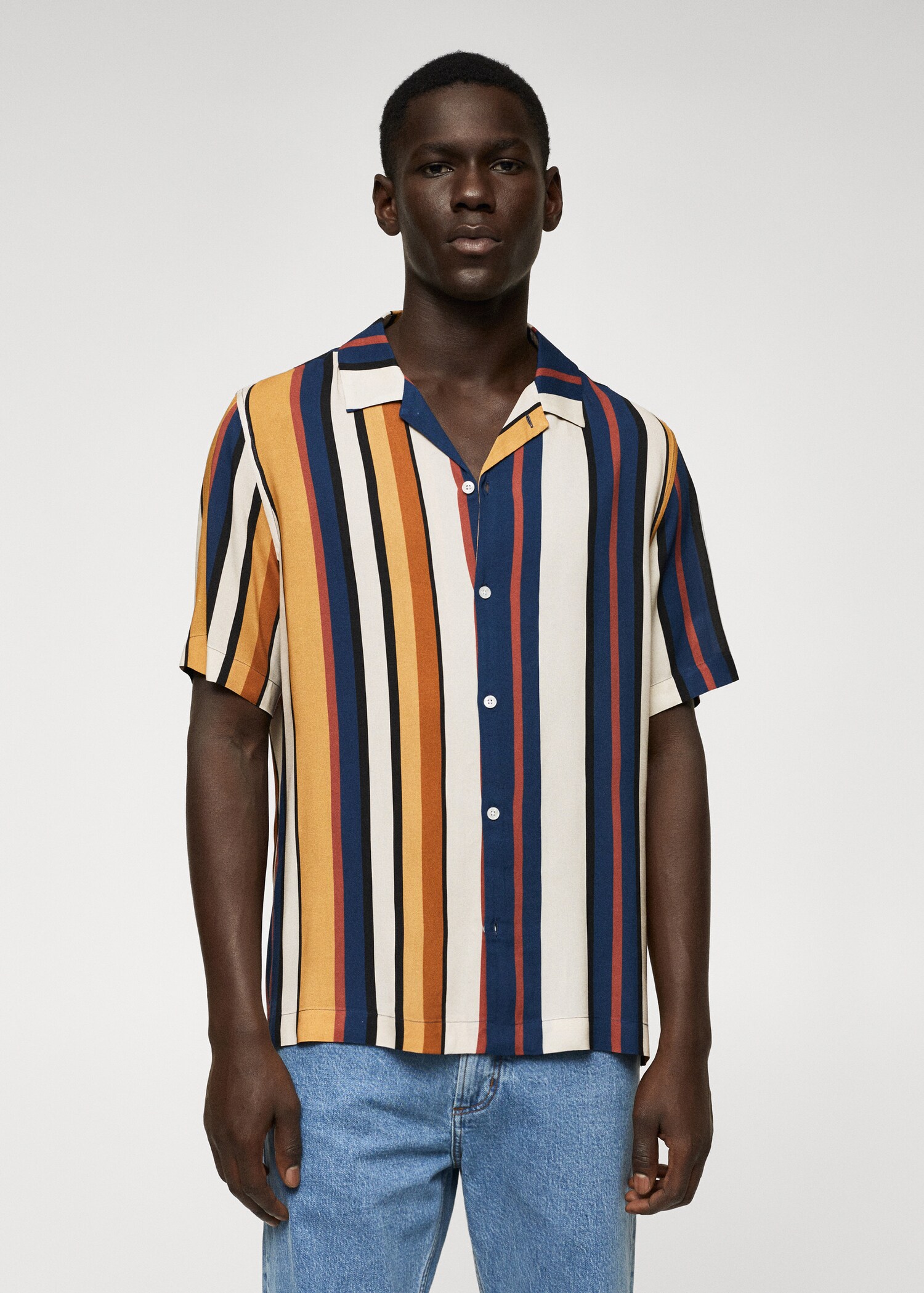 Camisa fluida riscas - Plano médio