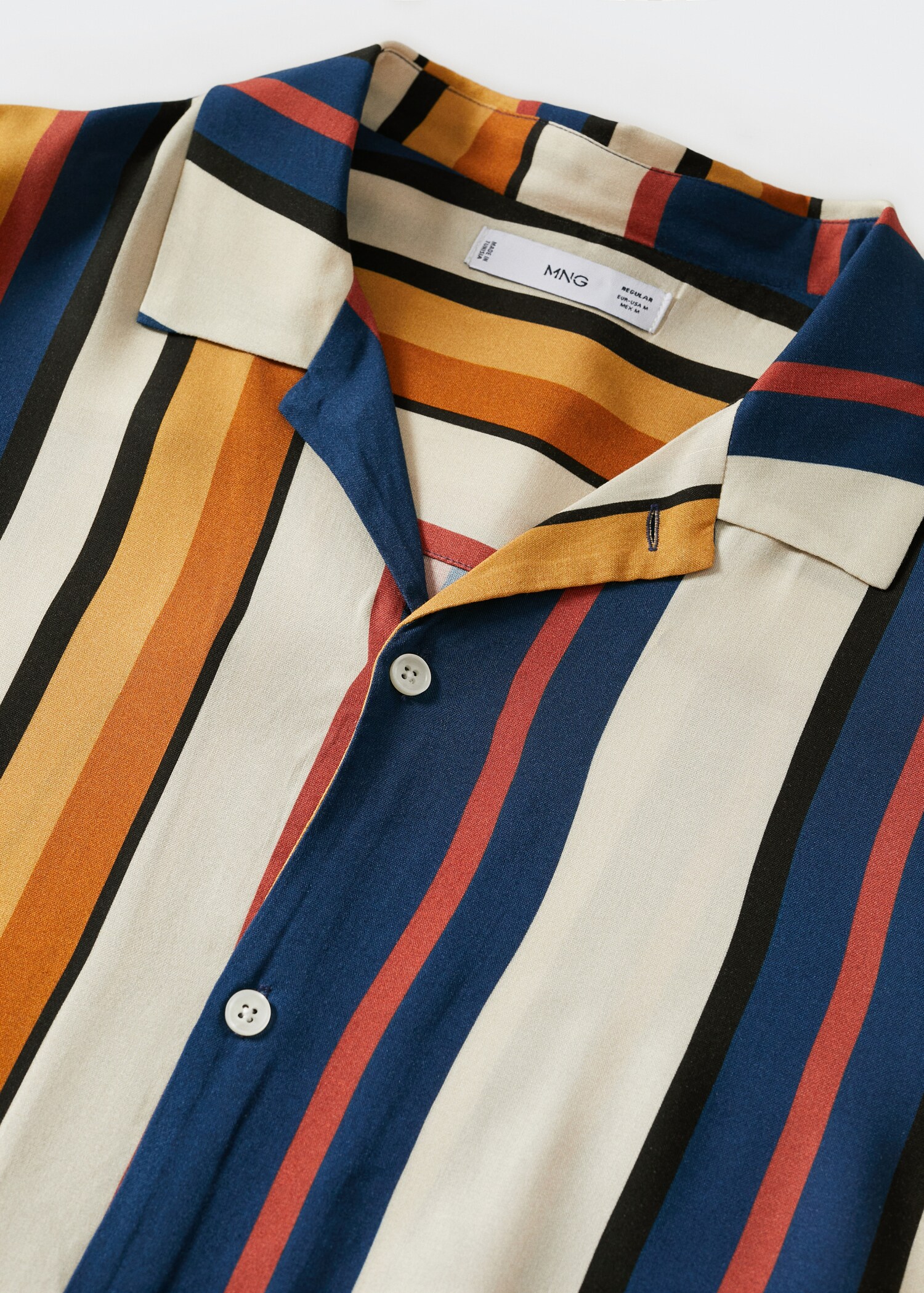 Camisa fluida riscas - Pormenor do artigo 8