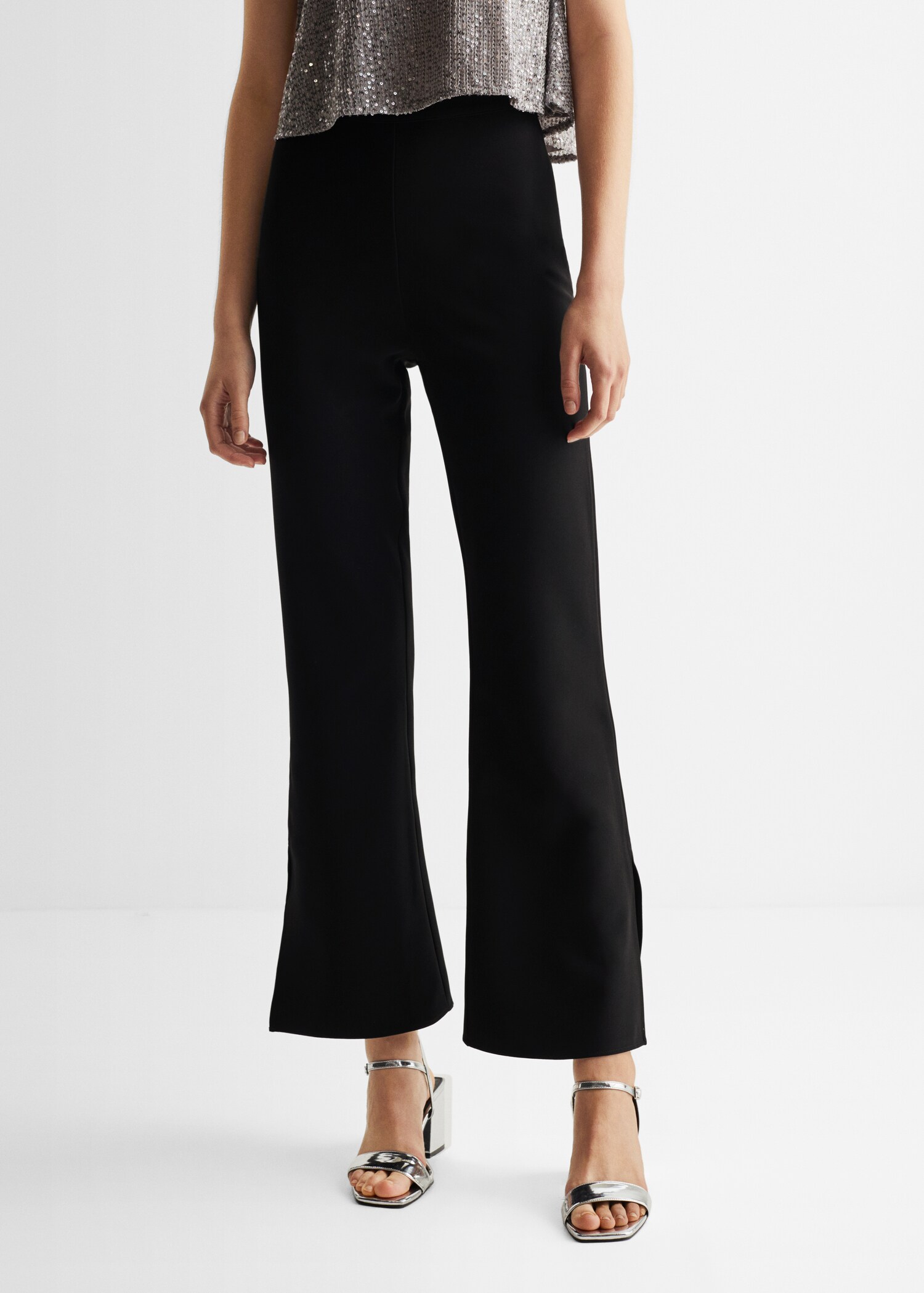Side slit flowy pants - Medium plane