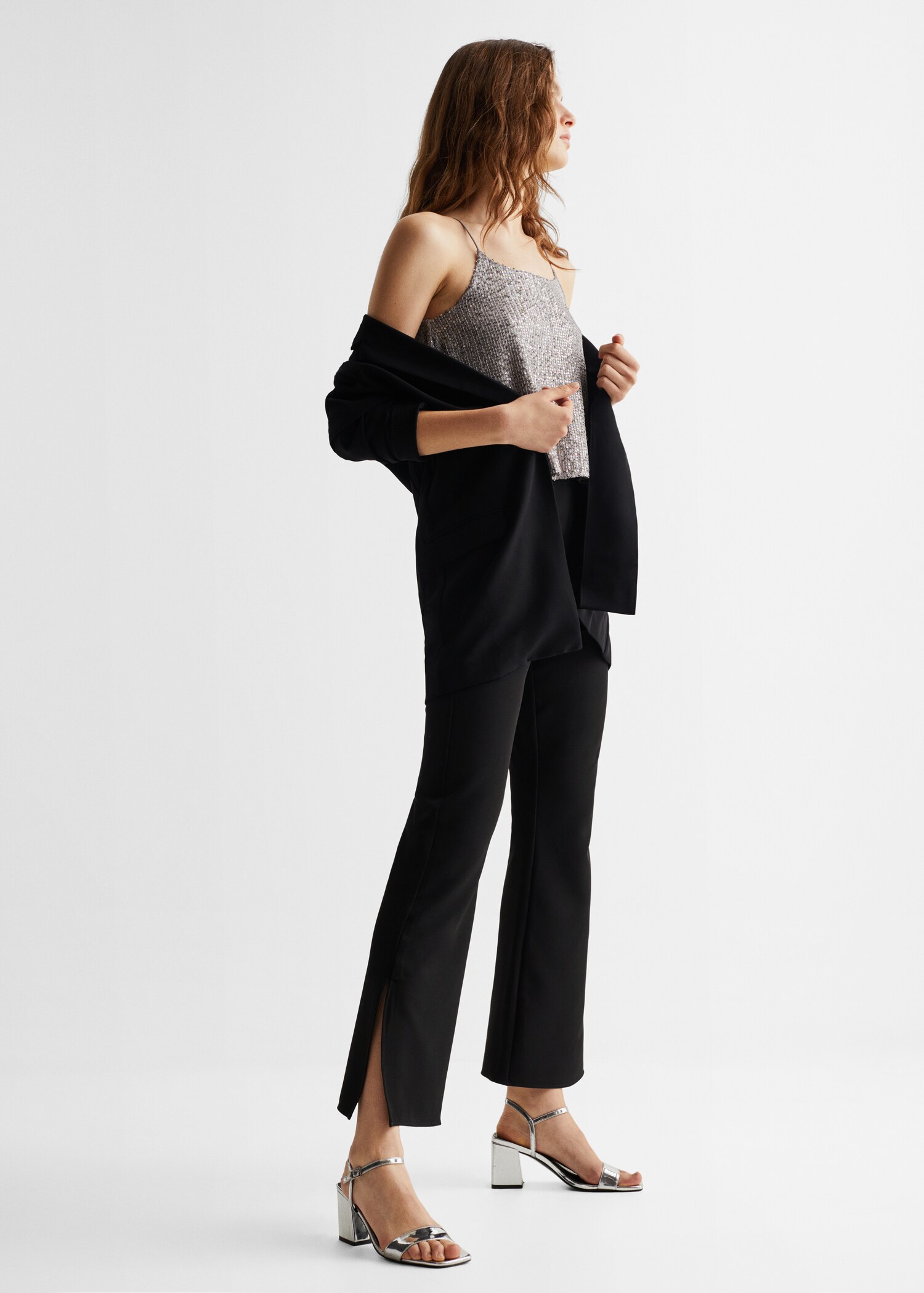 Side slit flowy pants - Details of the article 2