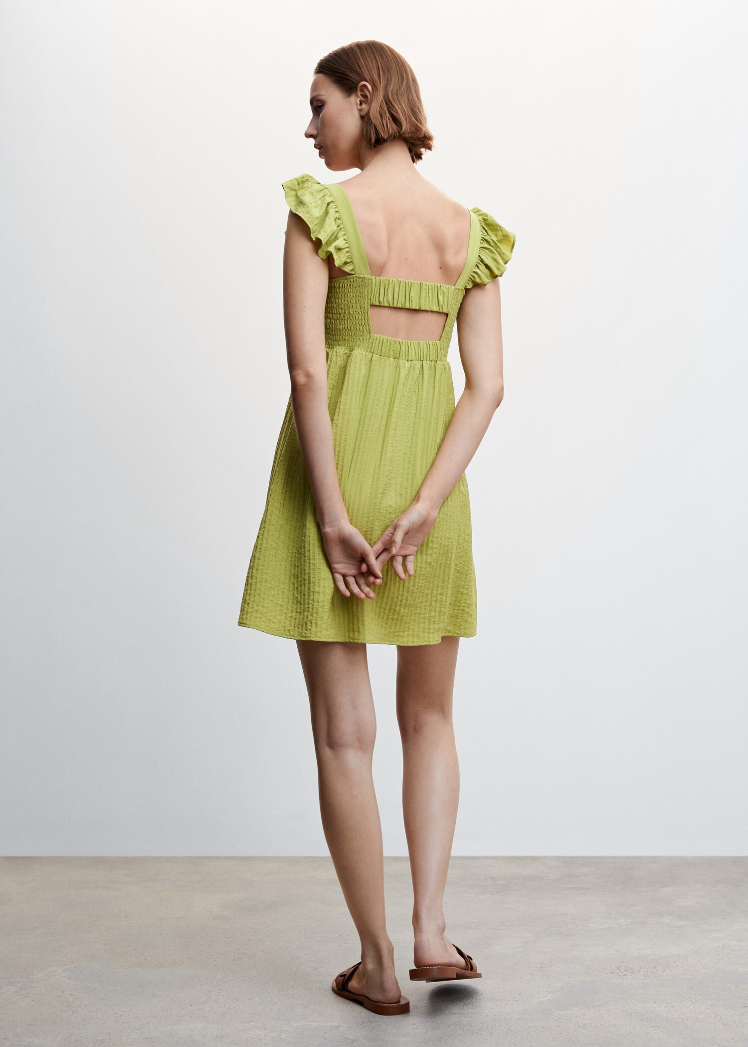 Vestido corto volantes - Reverso del artículo