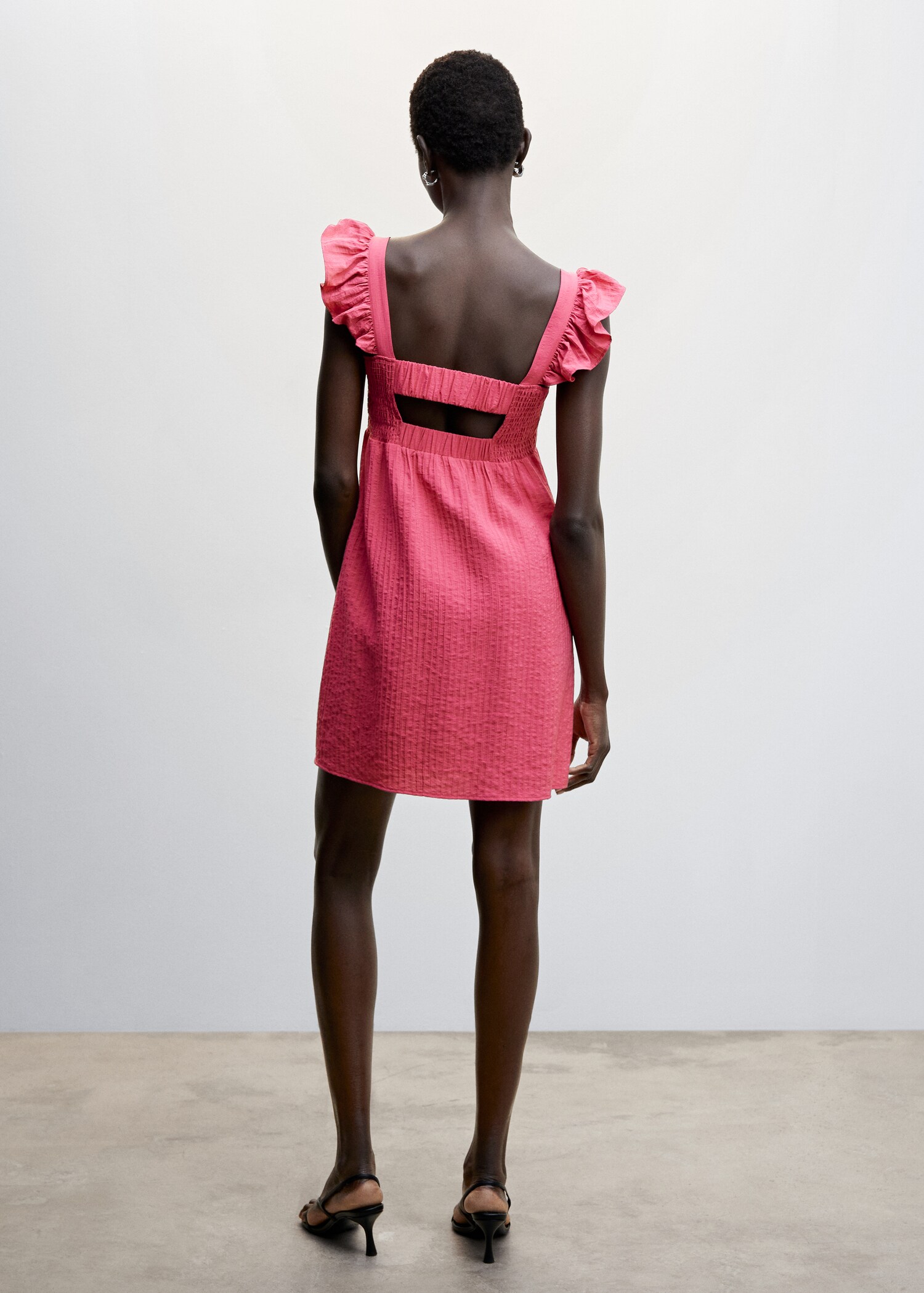 Vestido corto volantes - Reverso del artículo
