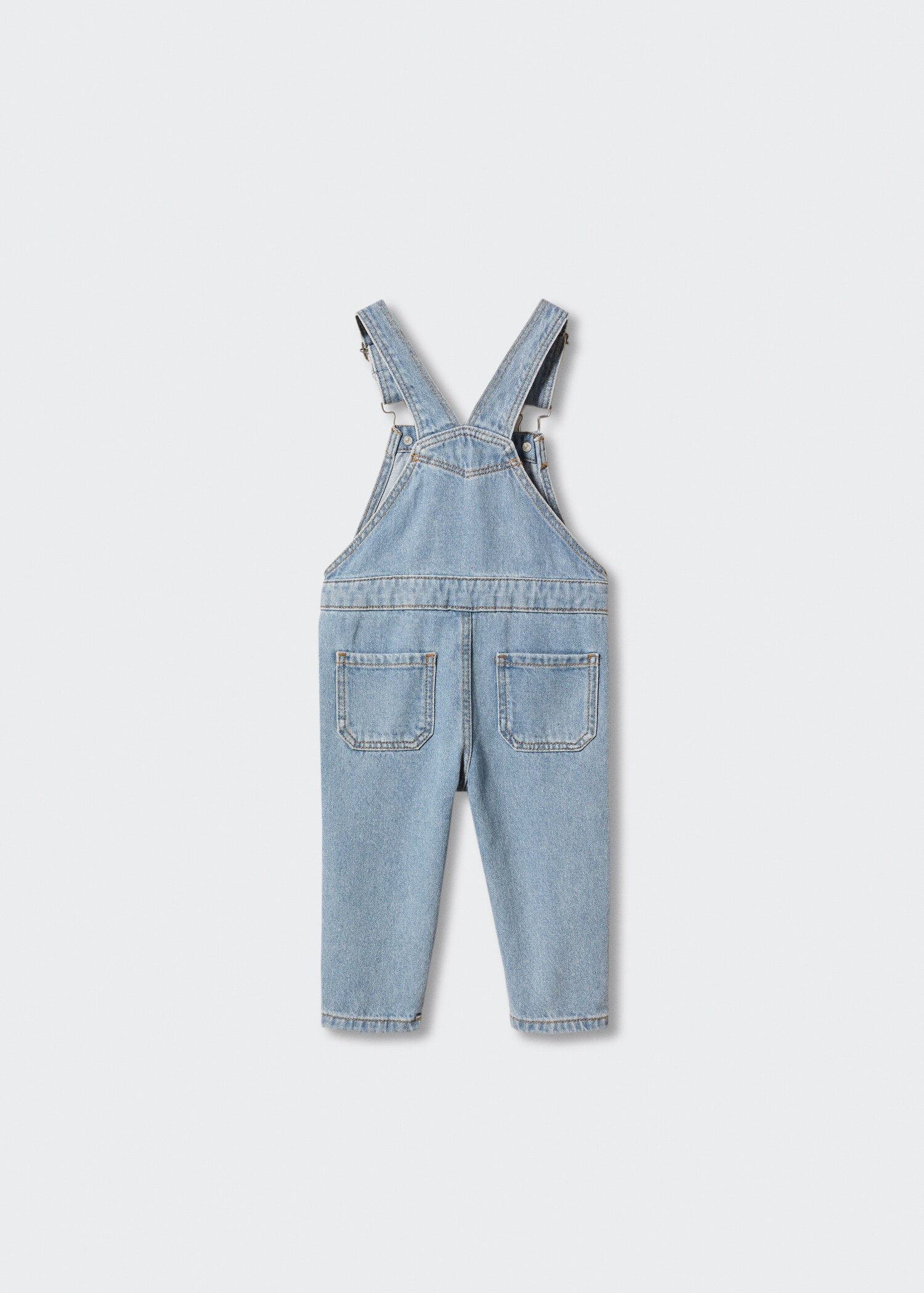 Gefütterte Jeans-Latzhose - Rückseite des Artikels