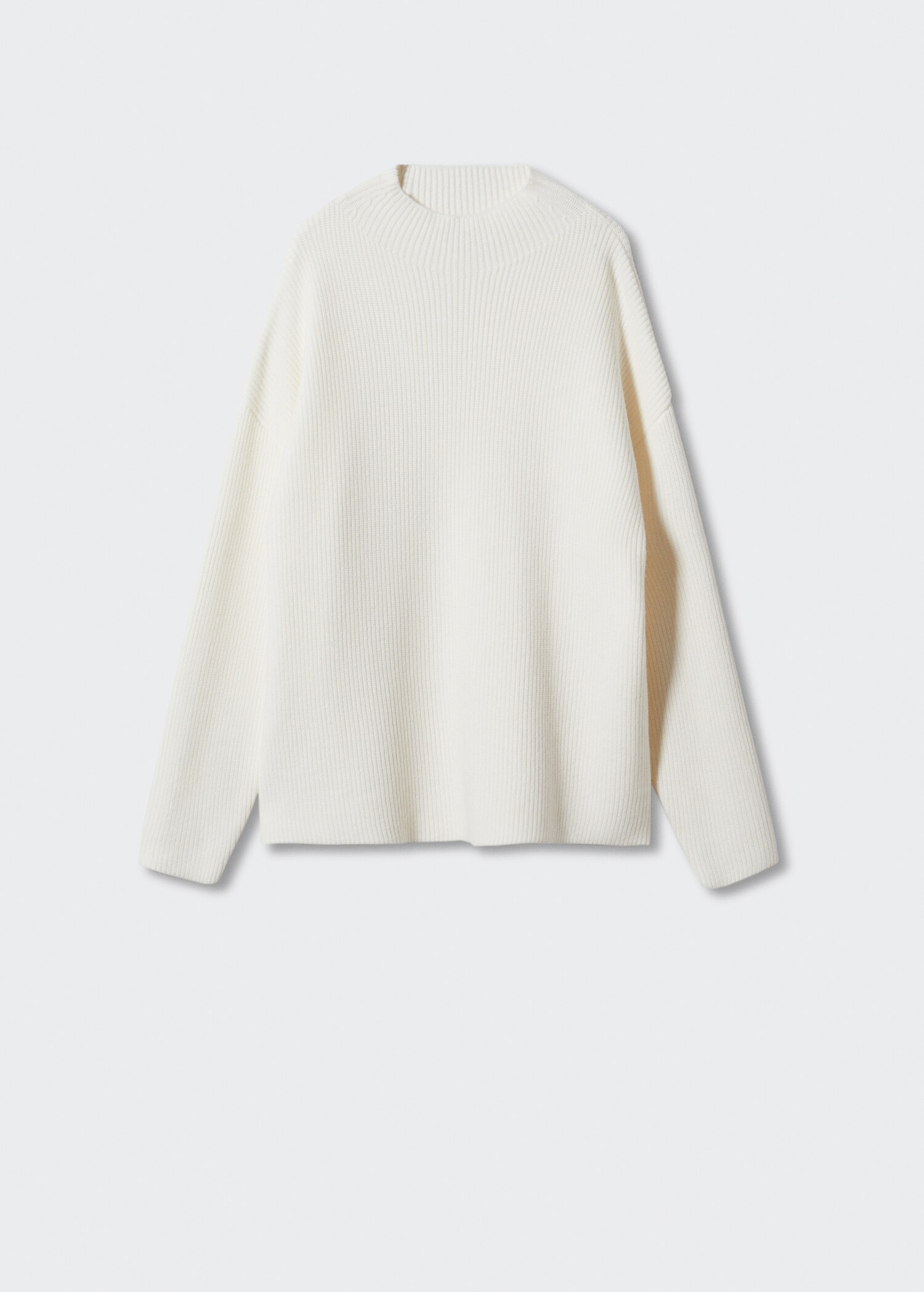 Perkins-neck rib-knit  sweater - Article without model