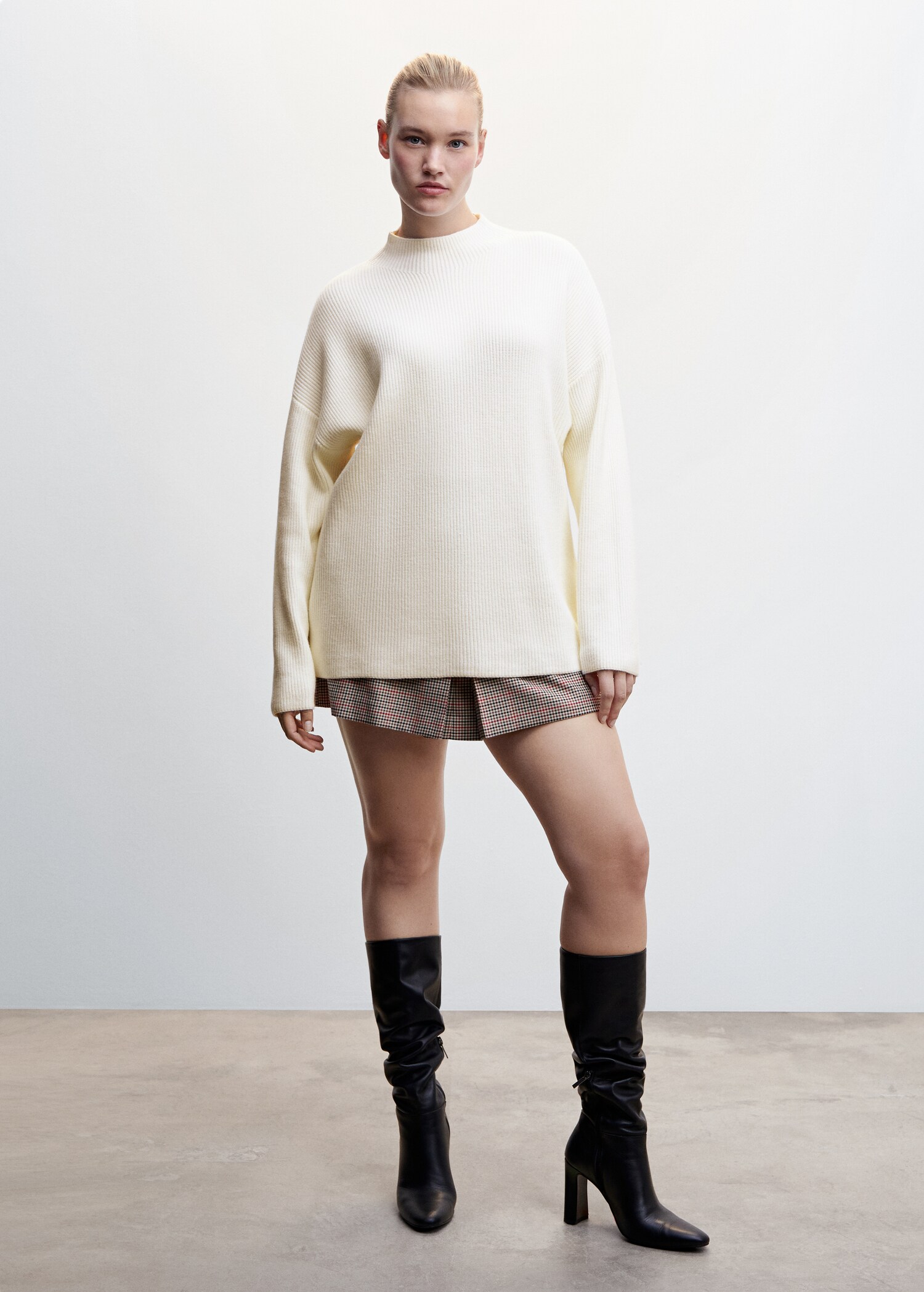 Perkins-neck rib-knit  sweater - Details of the article 3
