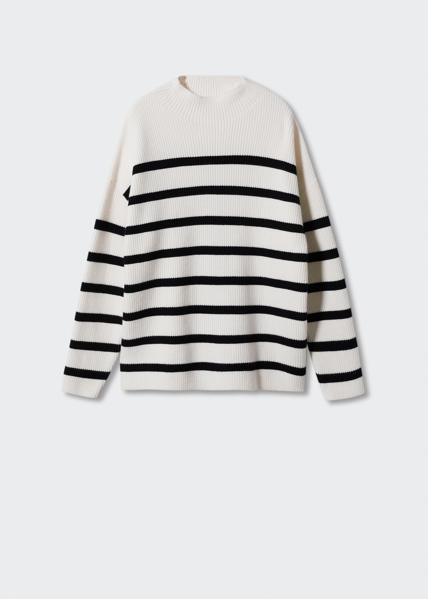 Striped rib sweater - Article without model